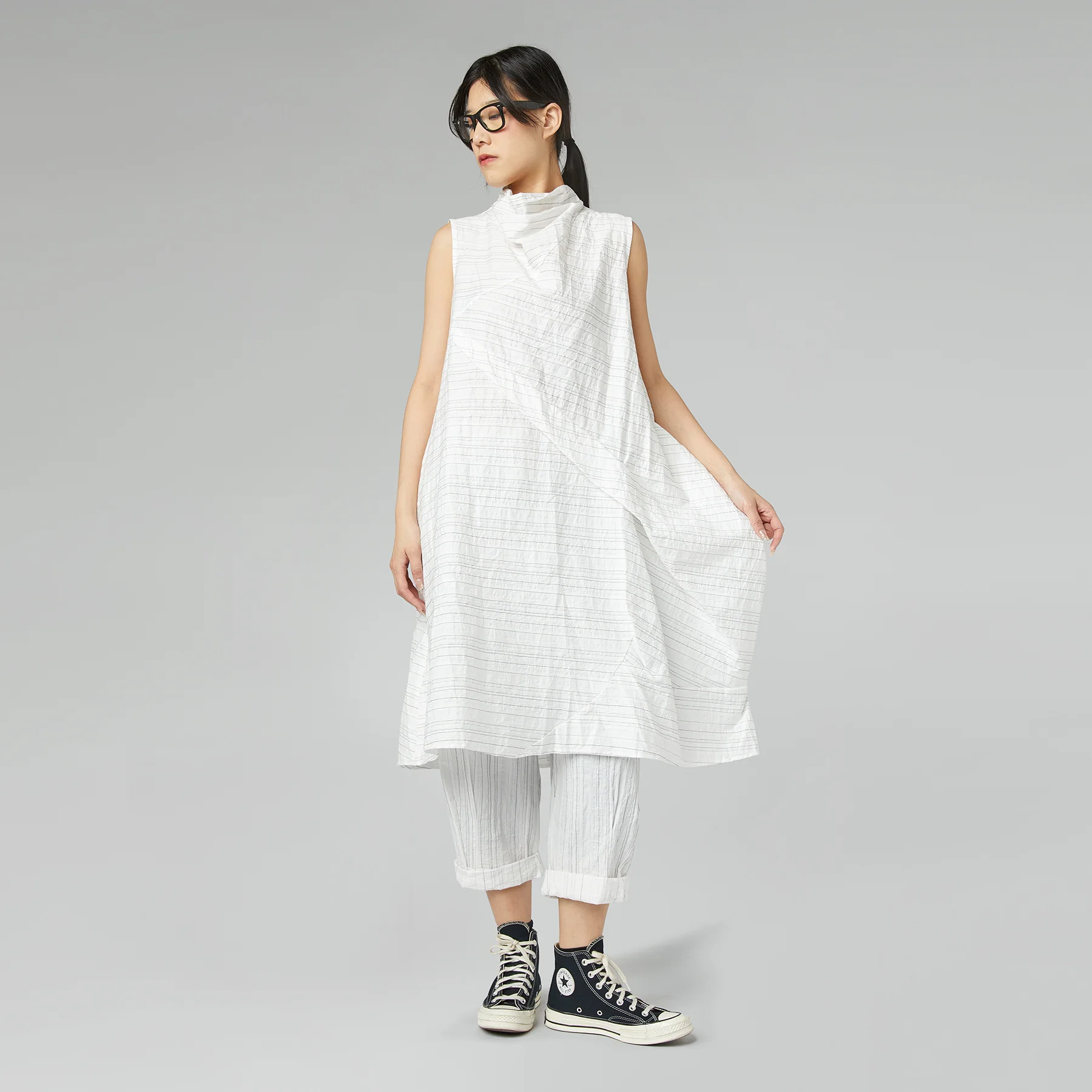 STRIPED SLEEVELESS DRESS - Image 4