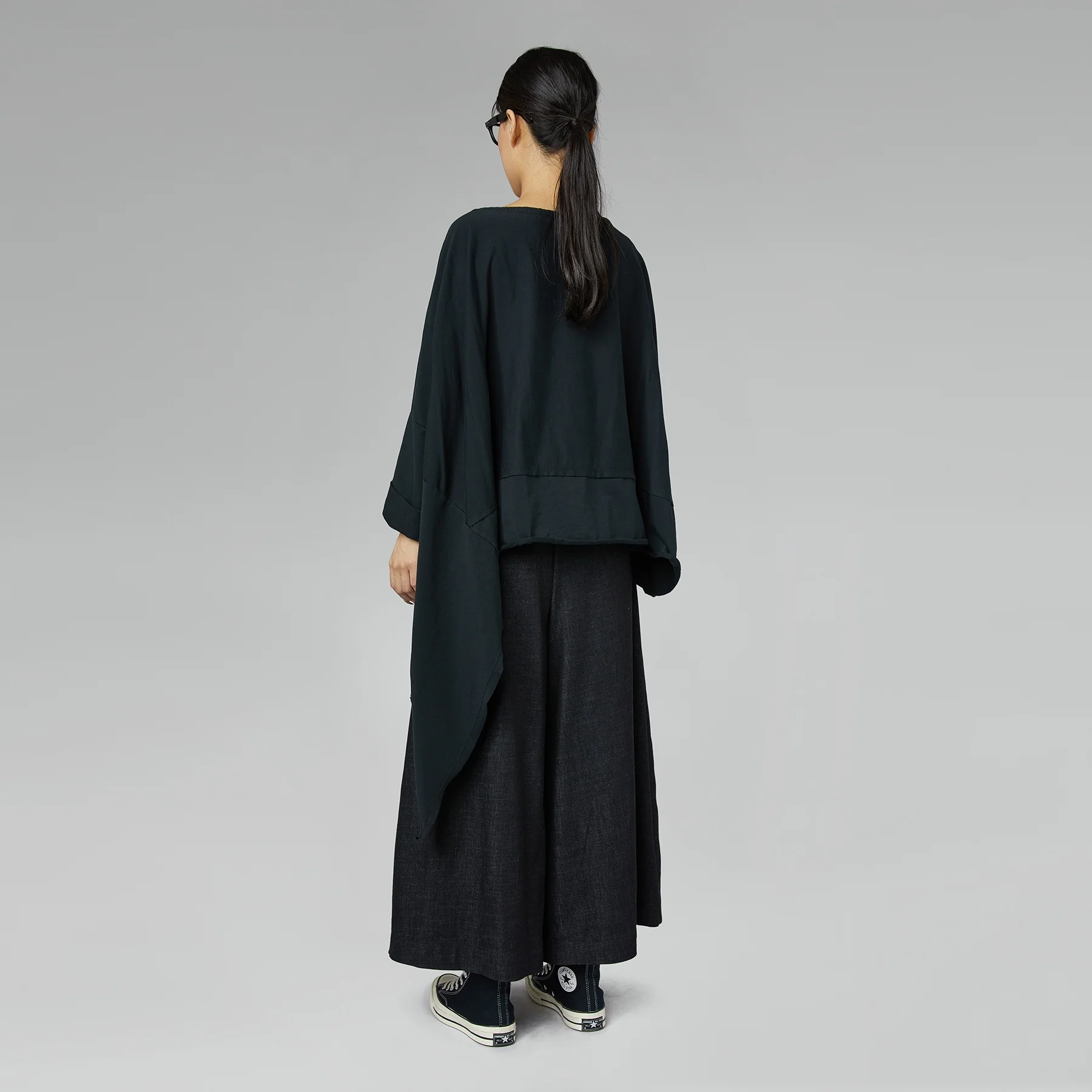 ASYMMETRIC BUBBLE SWEATSHIRT BLACK - Image 6
