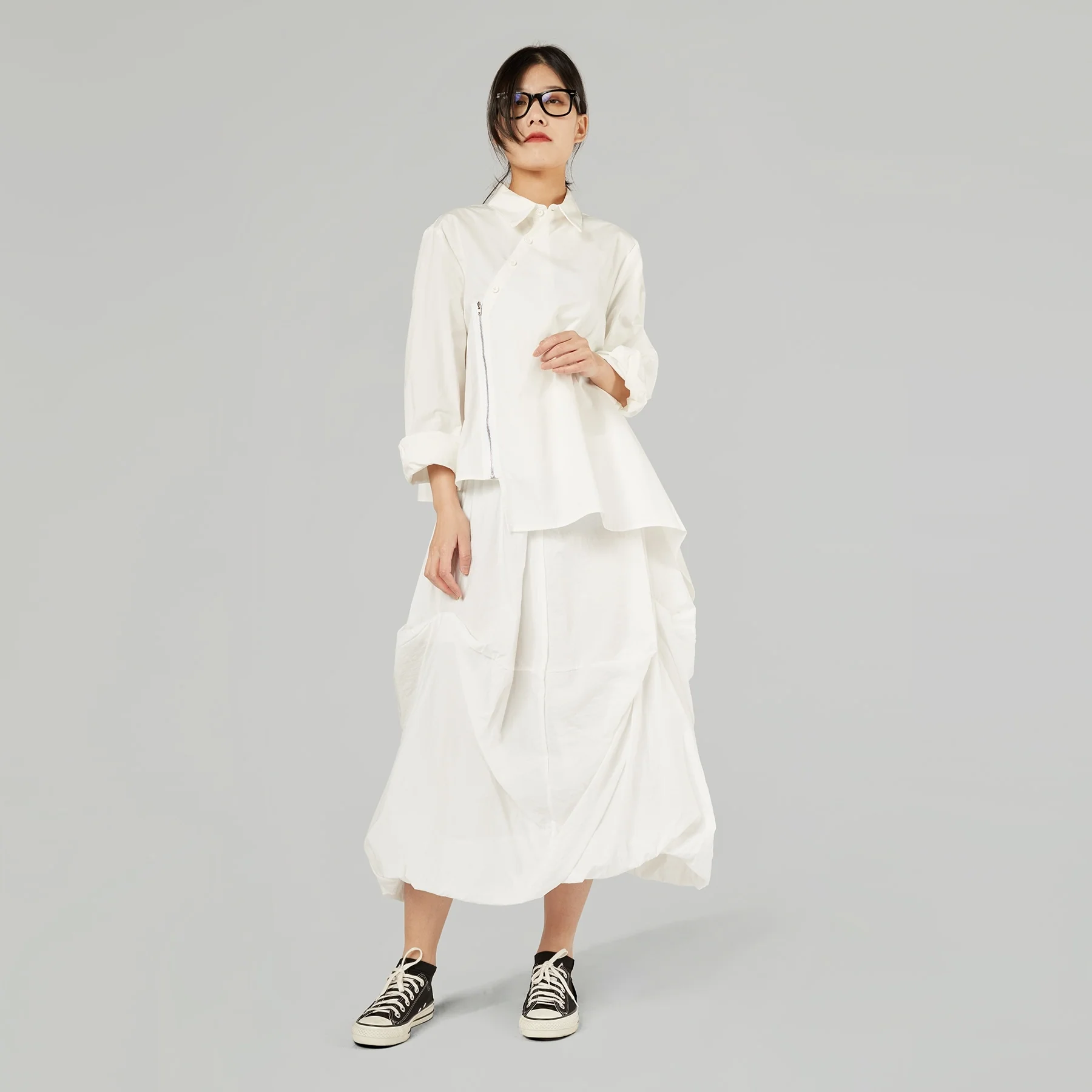 ASYMMETRIC SHIRT WITH ZIP - Image 20