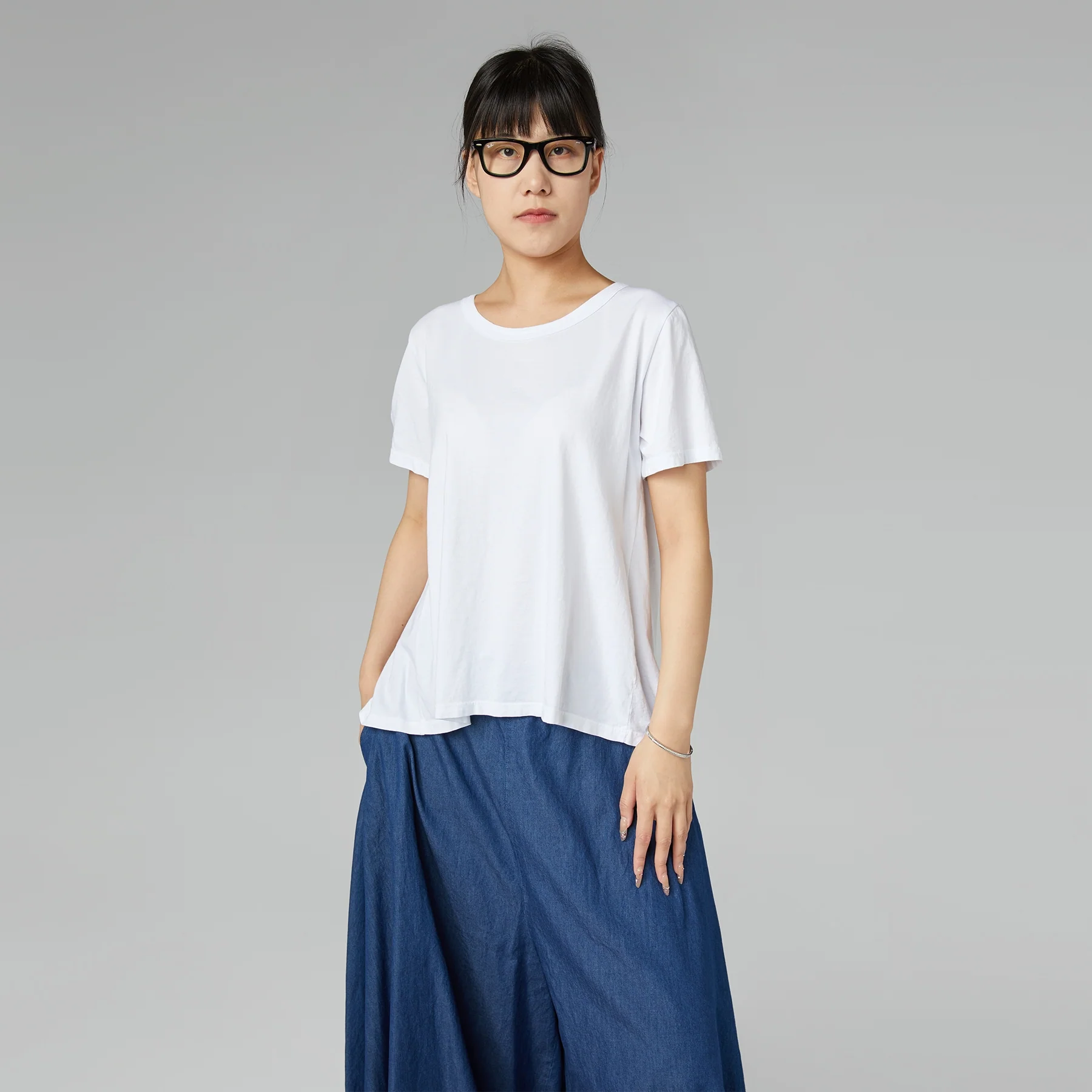 BASIC SHORT-SLEEVED T-SHIRT BEIGE - Image 7