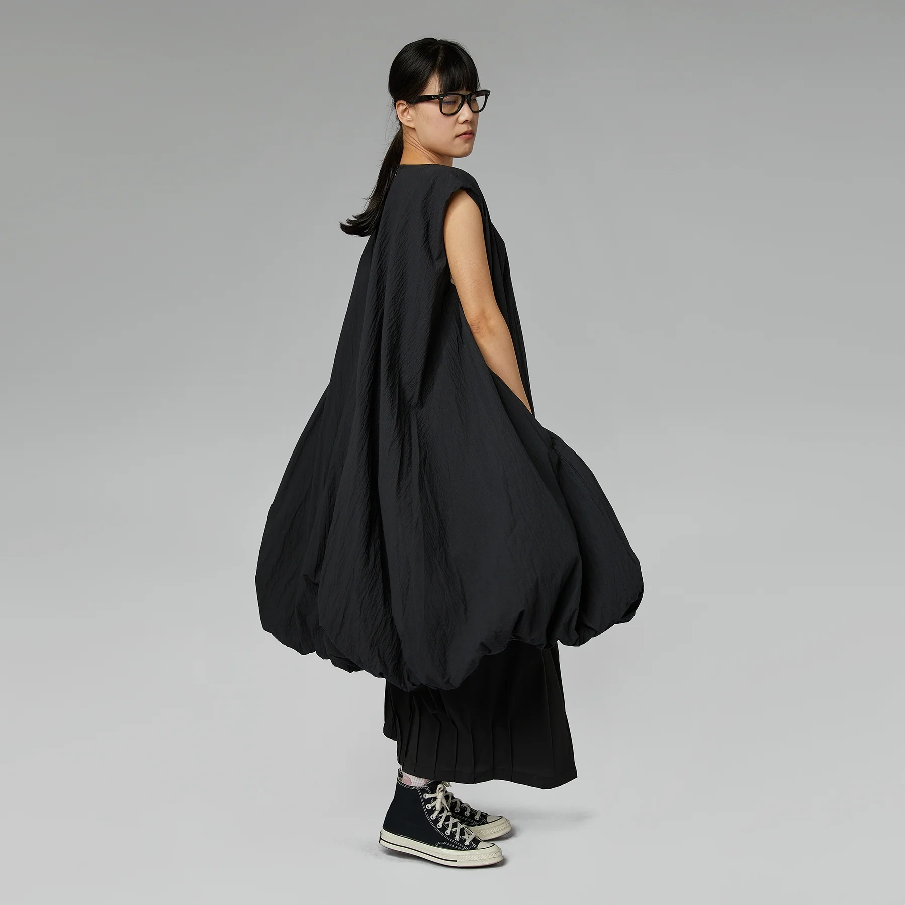 DRESS WITH BALLOON RUFFLE - Image 9