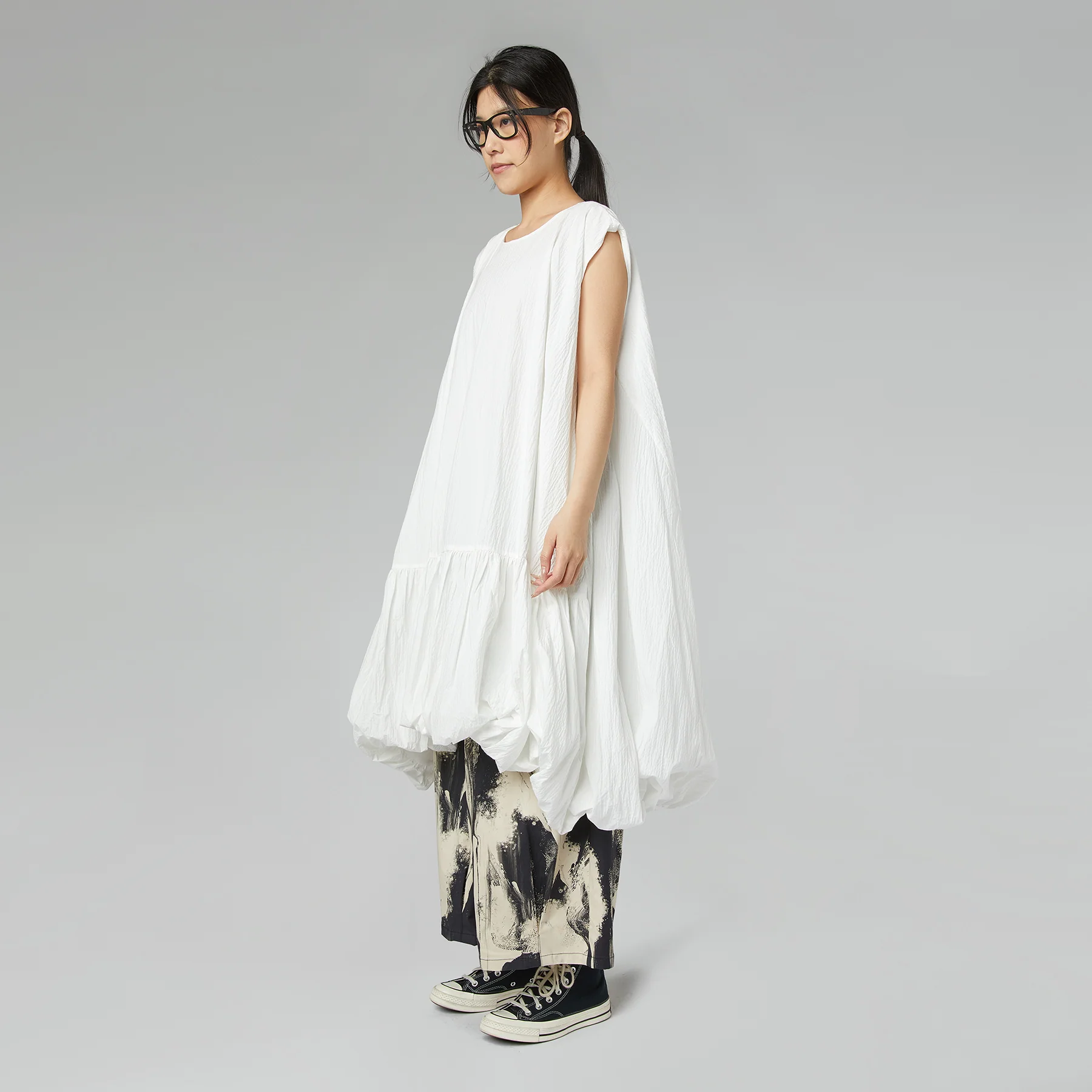 DRESS WITH BALLOON RUFFLE - Image 3