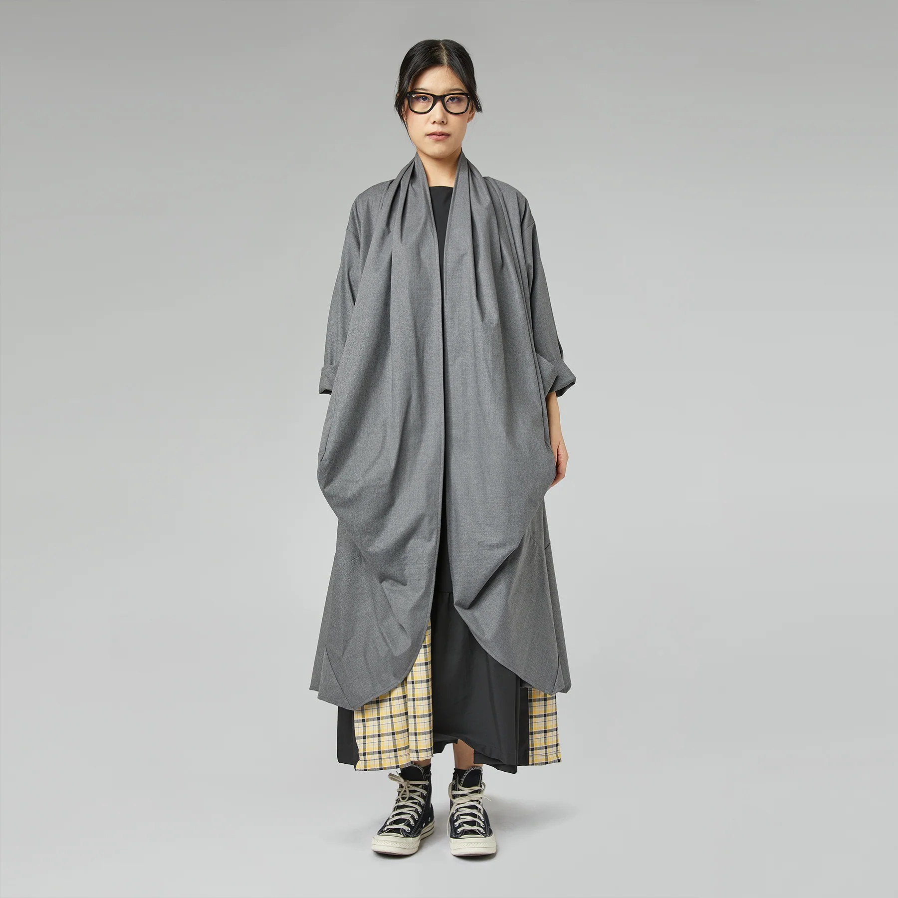 CARDIGAN IN TWILL GRAY - Image 2