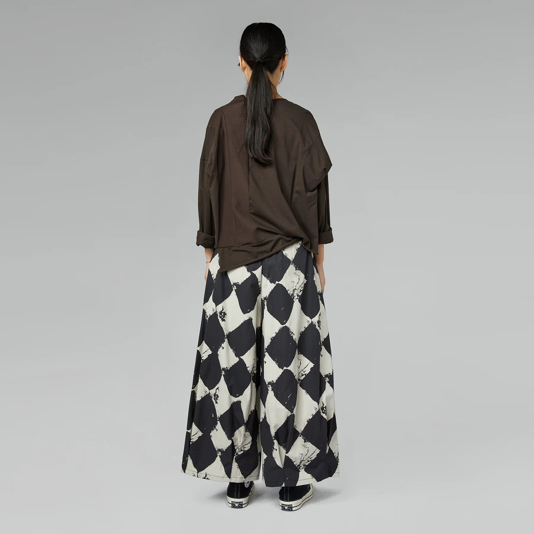 CHECKERBOARD COTTON TROUSERS - Image 4