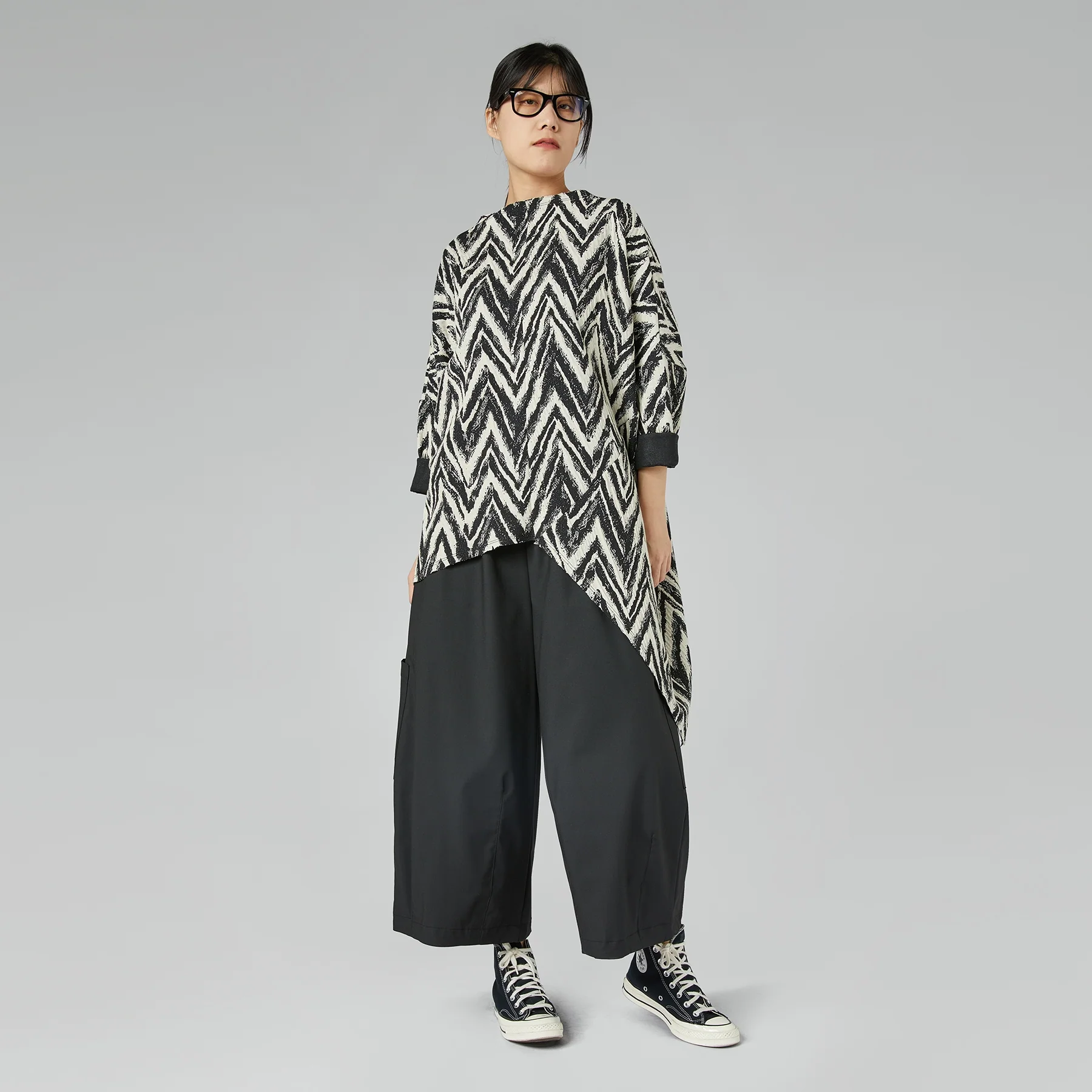 WIDE TROUSERS WITH POCKETS GRAY - Image 5