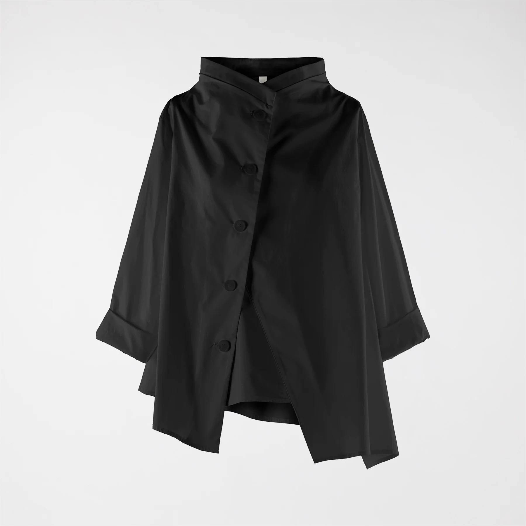 COTTON JACKET/SHIRT WITH ASYMMETRIC BUTTONING - Image 4
