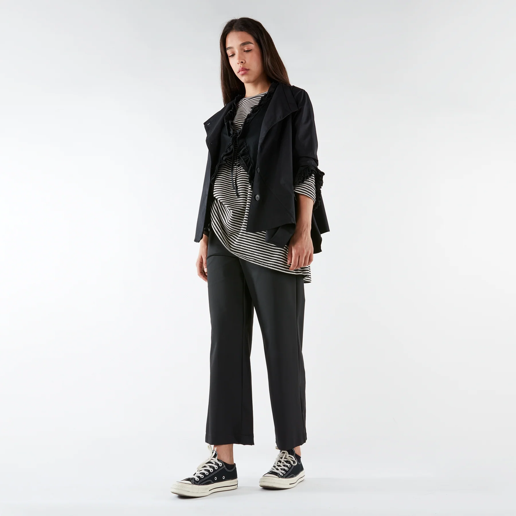 COTTON JACKET/SHIRT WITH ASYMMETRIC BUTTONING - Image 5