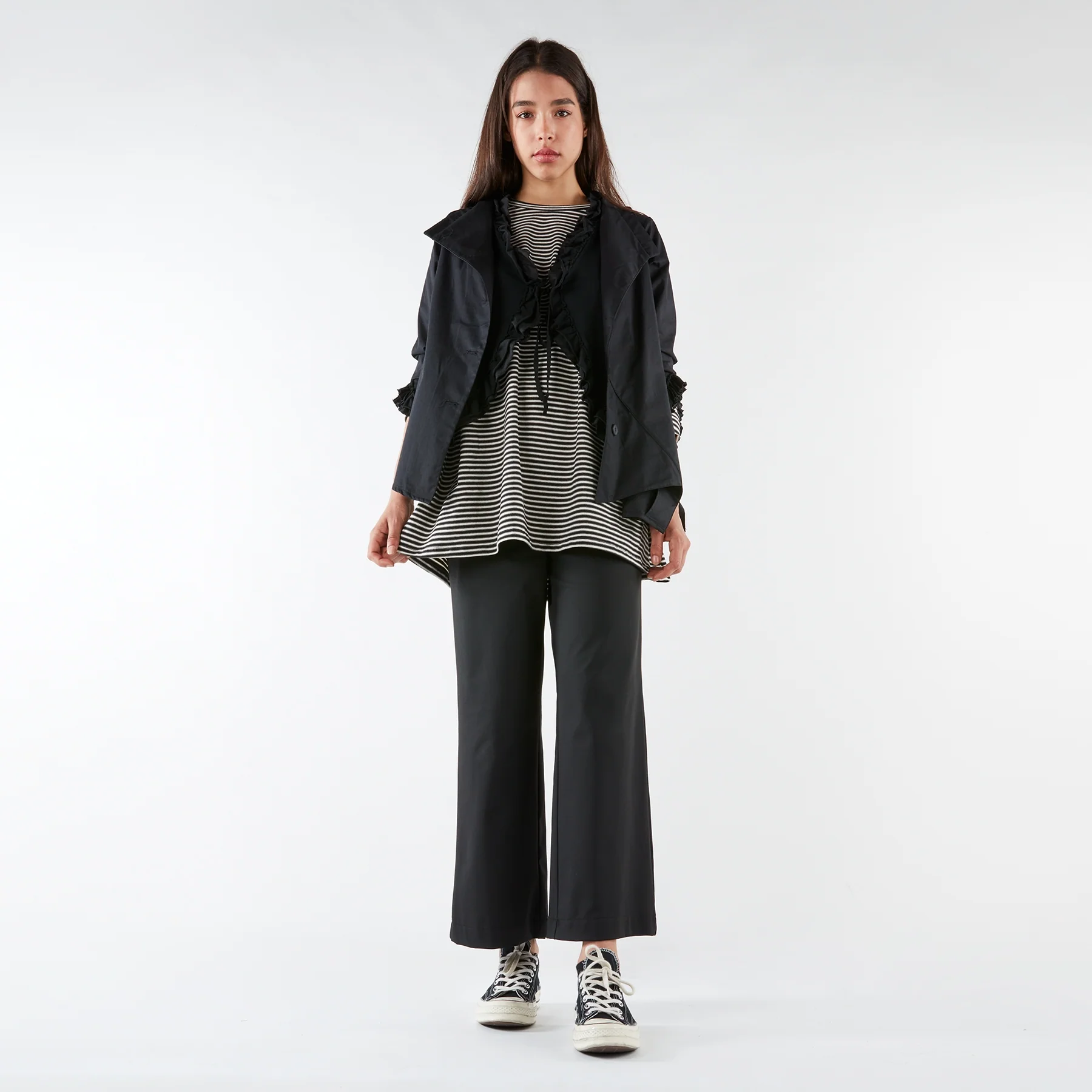 COTTON JACKET/SHIRT WITH ASYMMETRIC BUTTONING - Image 8
