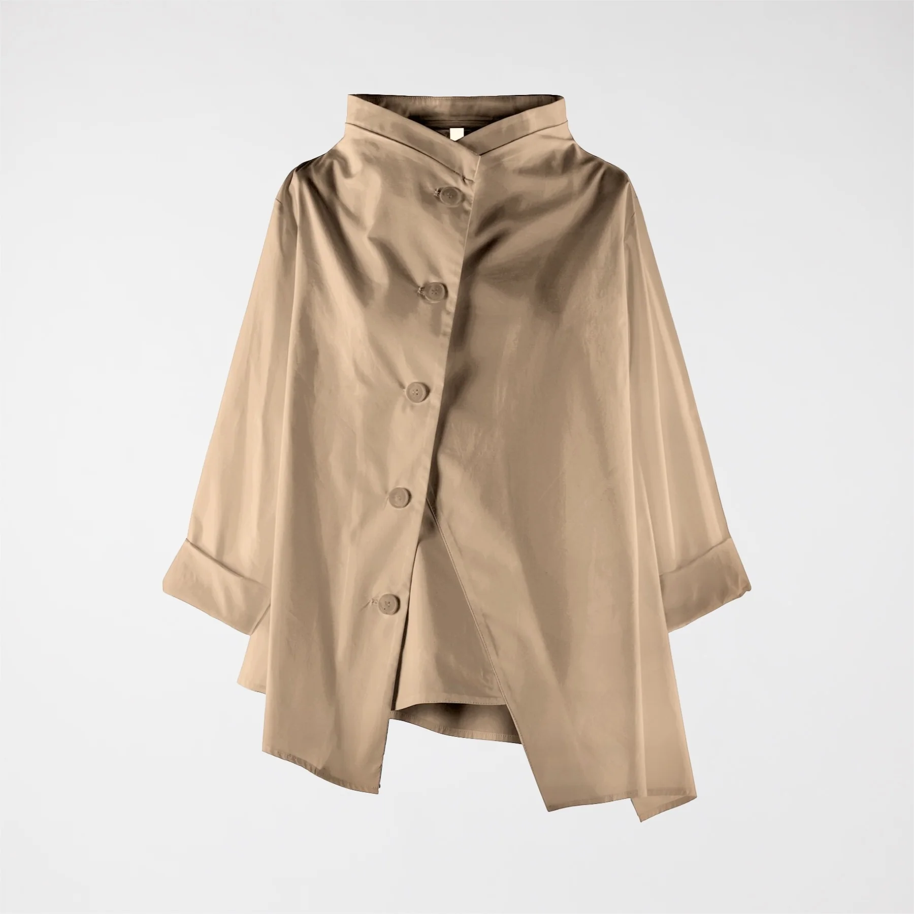 COTTON JACKET/SHIRT WITH ASYMMETRIC BUTTONING - Image 9