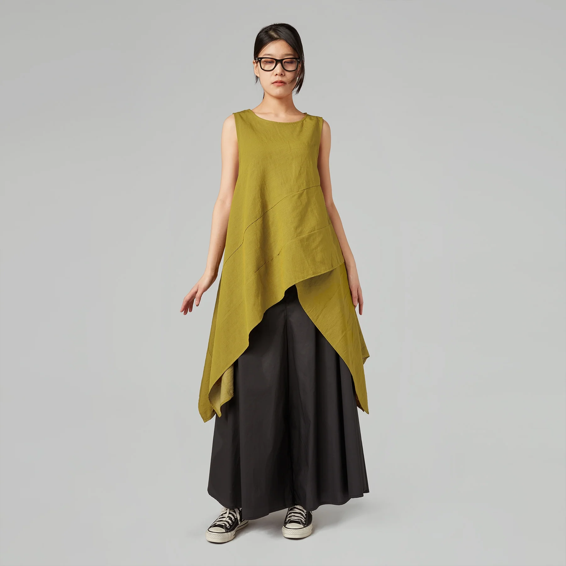 FLARED LINE TROUSERS IN POPLIN COTTON FABRIC - Image 8