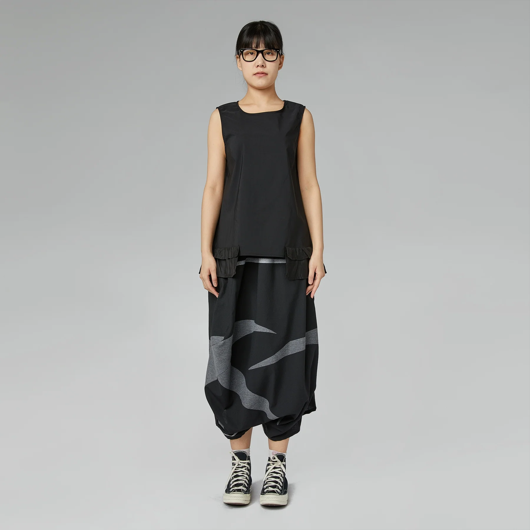 GEOMETRIC PATTERN PANTSKIRT - Image 3