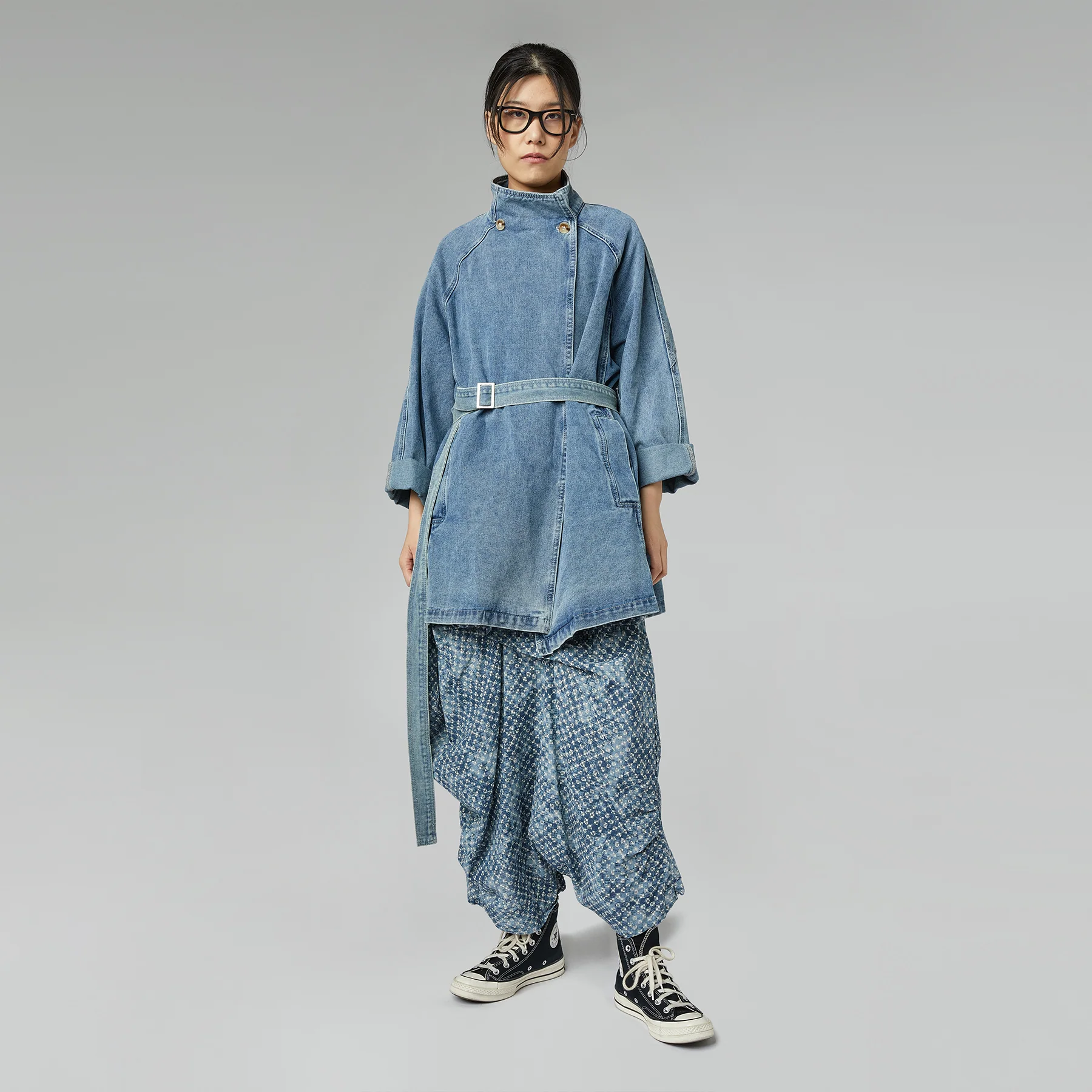 DENIM JACKET WITH BELT - Image 3