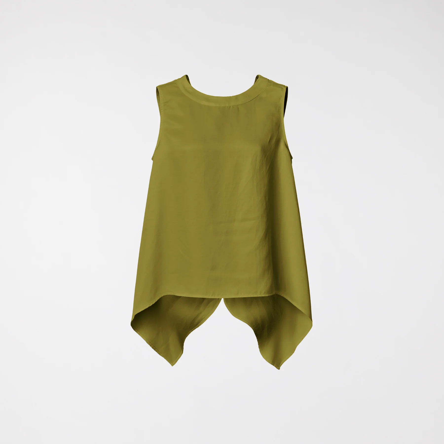 VISCOSE-LINEN SATIN SHELL TOP - Image 6