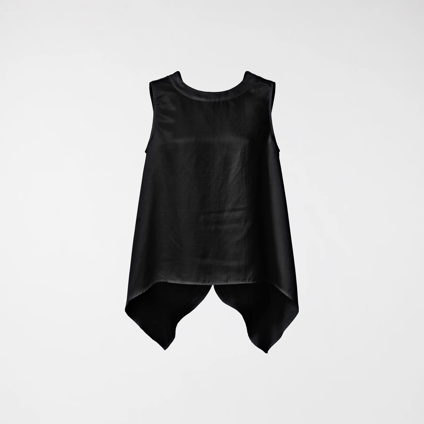 VISCOSE-LINEN SATIN SHELL TOP - Image 7