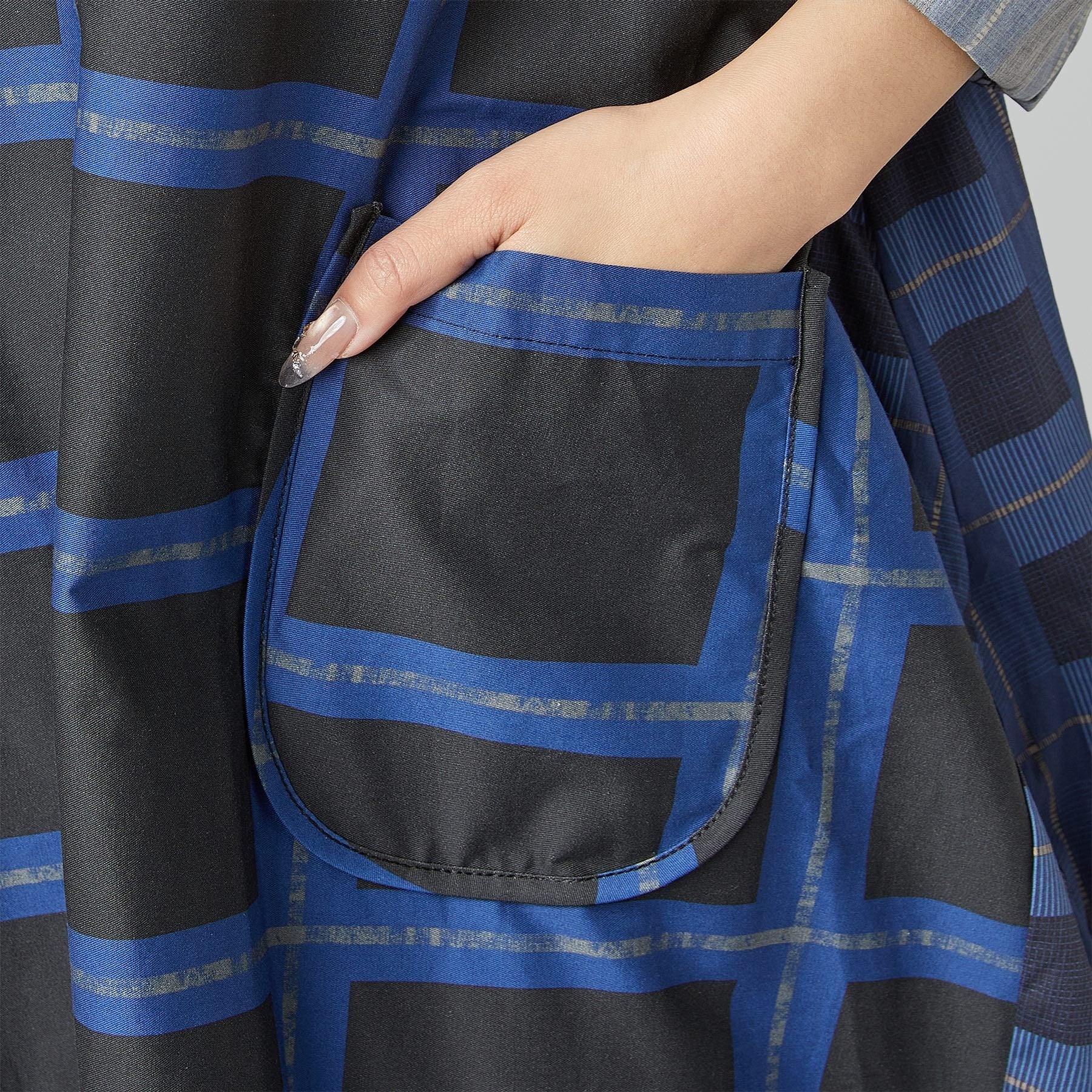 CHECKED DRESS BLUE - Image 7
