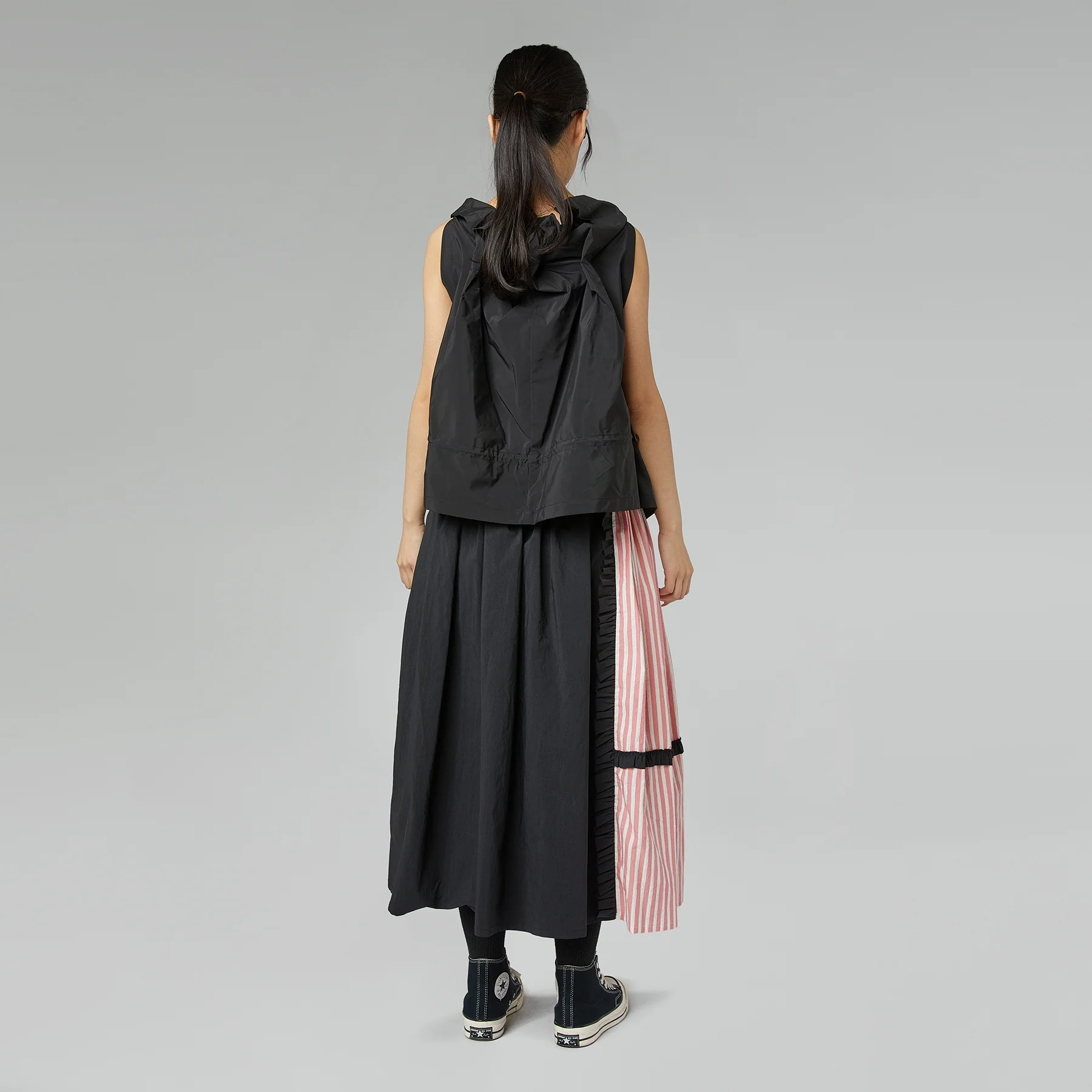 SKIRT IN 2 FABRICS - Image 3