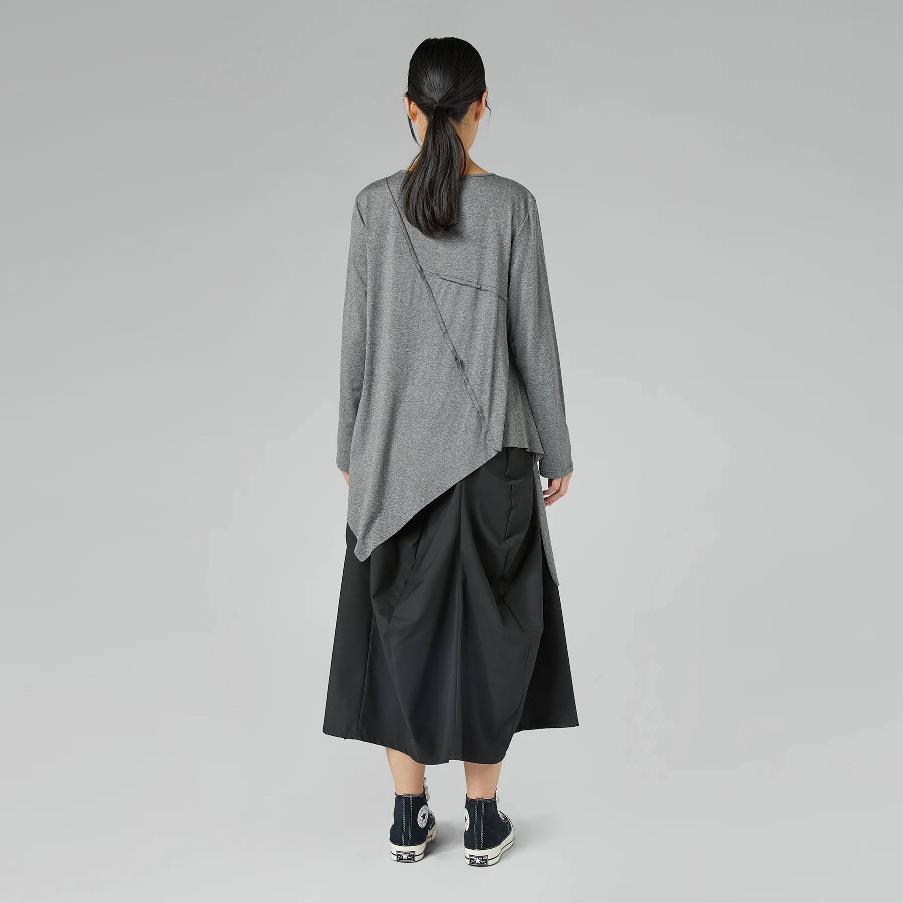 SKIRT WITH PLEATS BLUE - Image 3