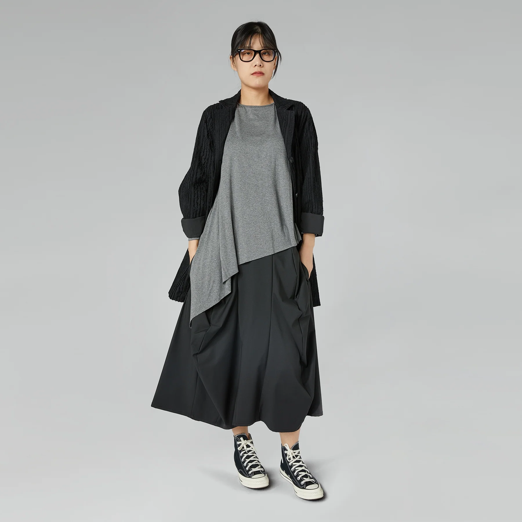 SKIRT WITH PLEATS BLUE - Image 5