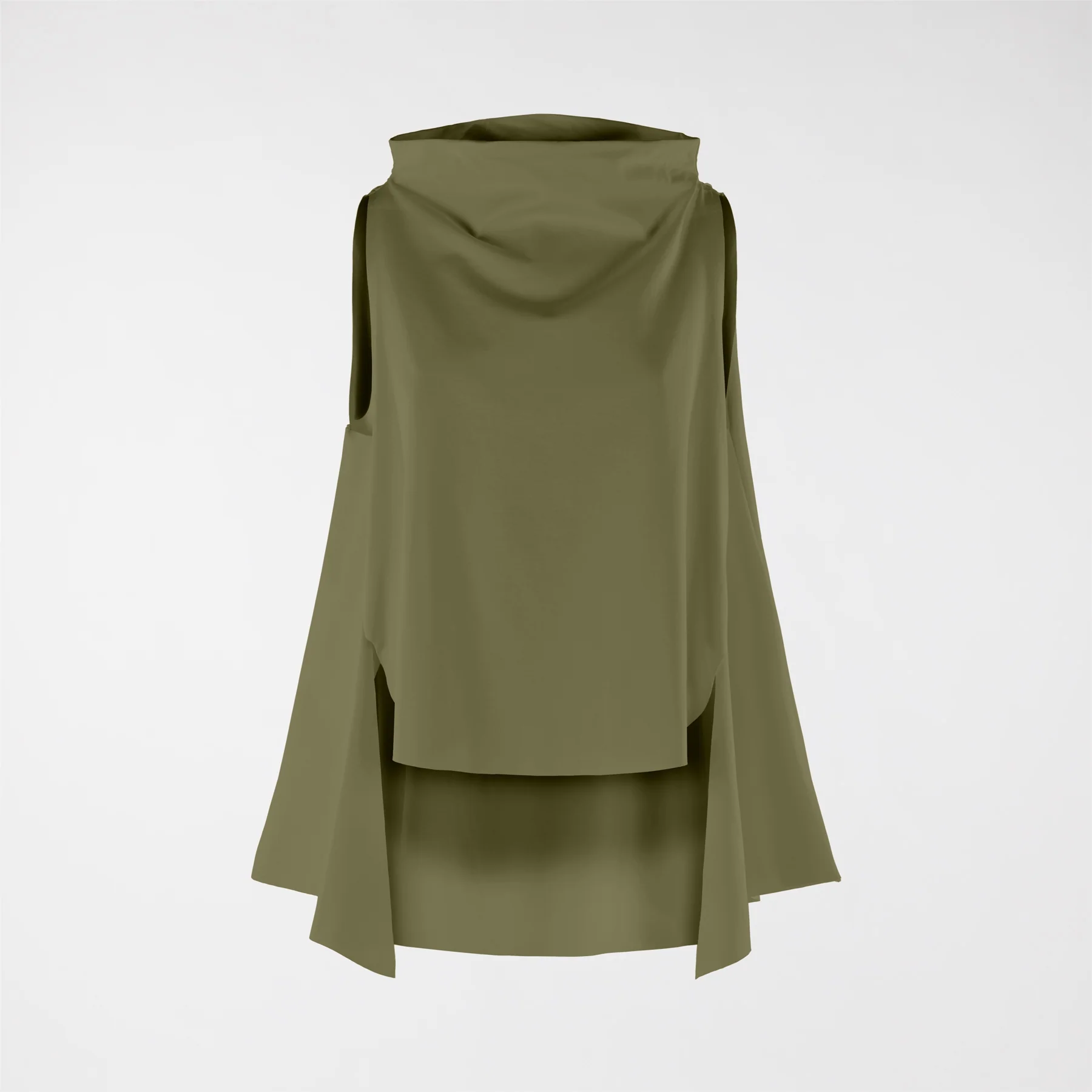 HIGH NECK STRETCH WAISTCOAT SAGE GREEN - Image 5