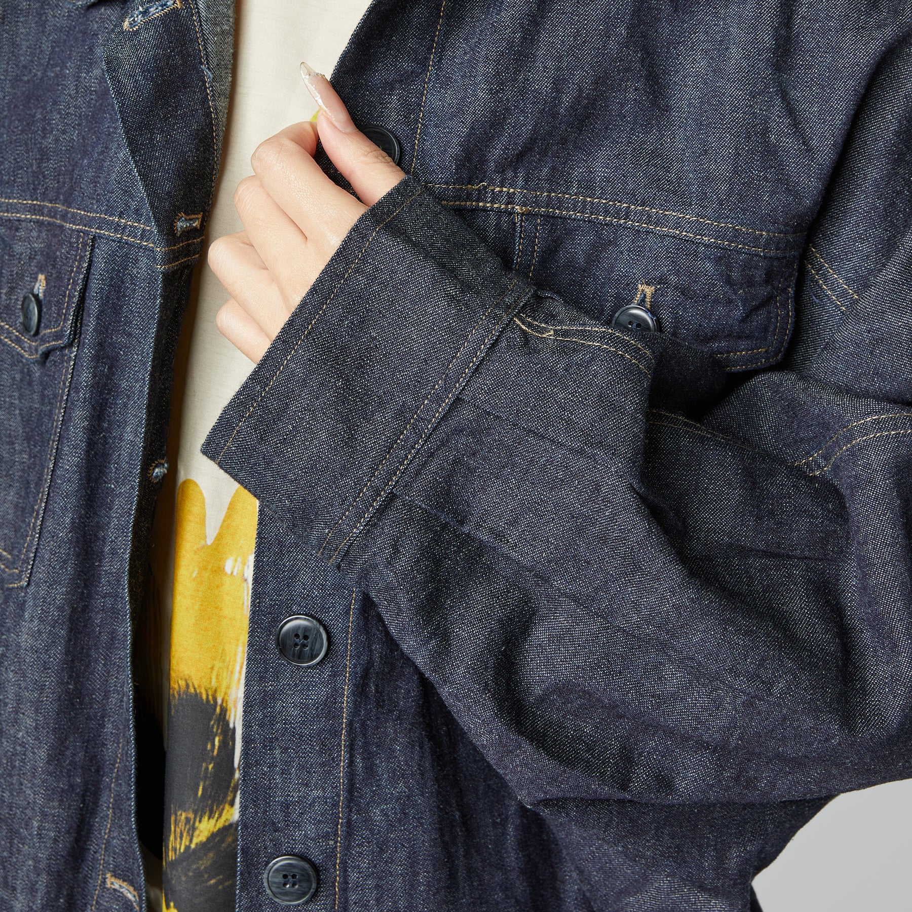 BATWING SLEEVES DENIM JACKET - Image 6