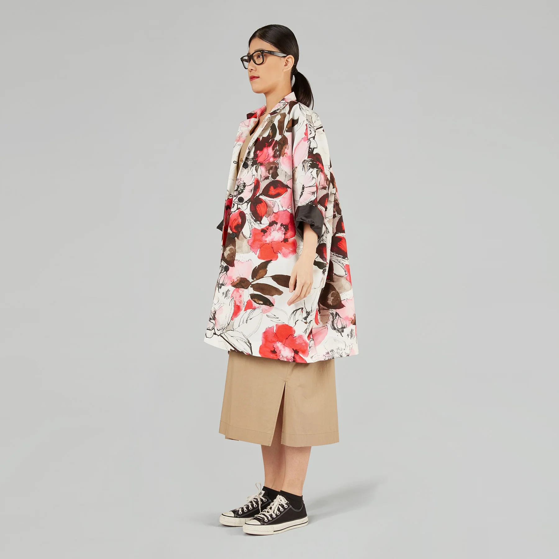 KIMONO JACKET IN PASTEL TONES FLOWERS - Image 3