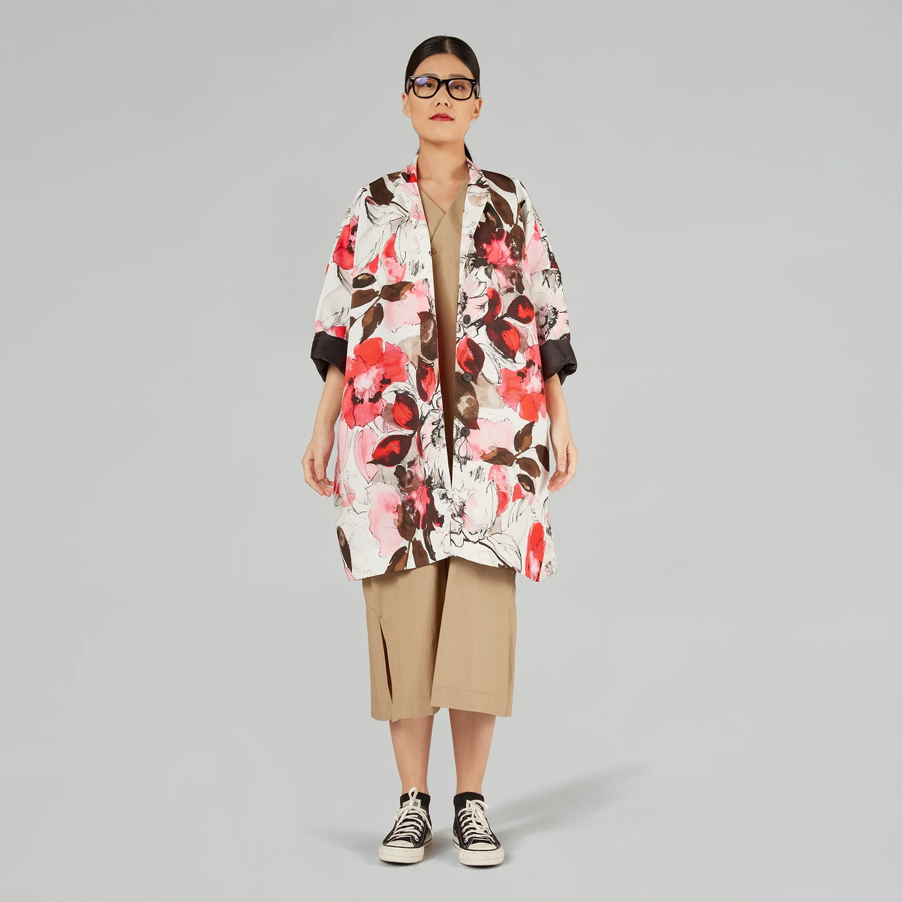 KIMONO JACKET IN PASTEL TONES FLOWERS - Image 4