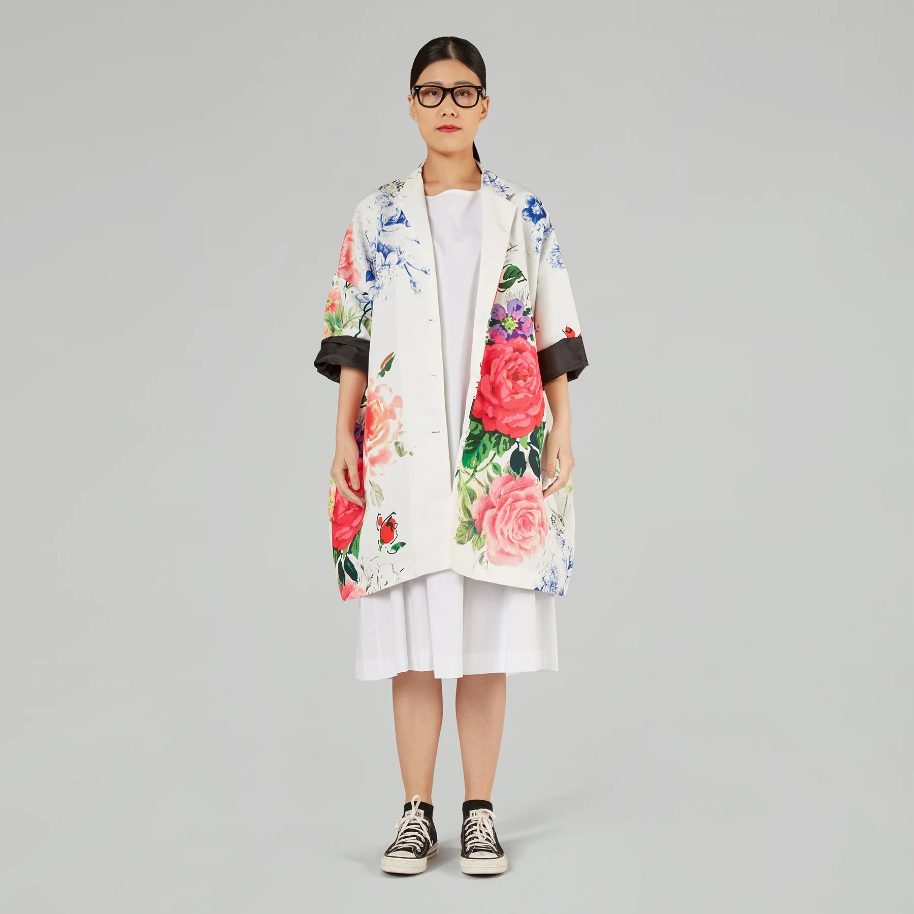 KIMONO JACKET WITH COLORFUL FLOWERS - Image 3