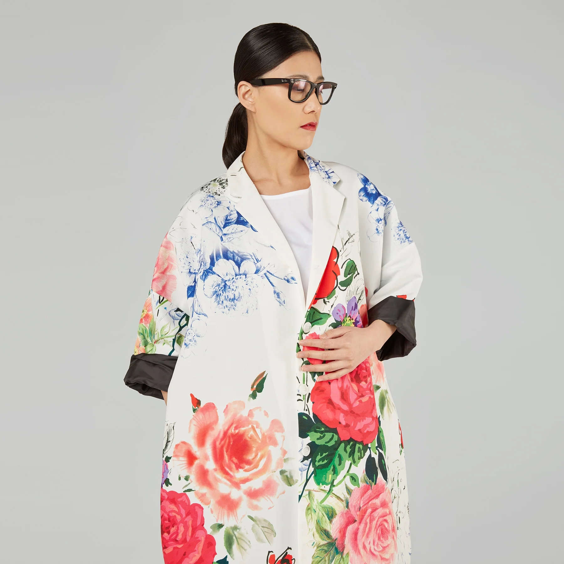 KIMONO JACKET WITH COLORFUL FLOWERS - Image 6