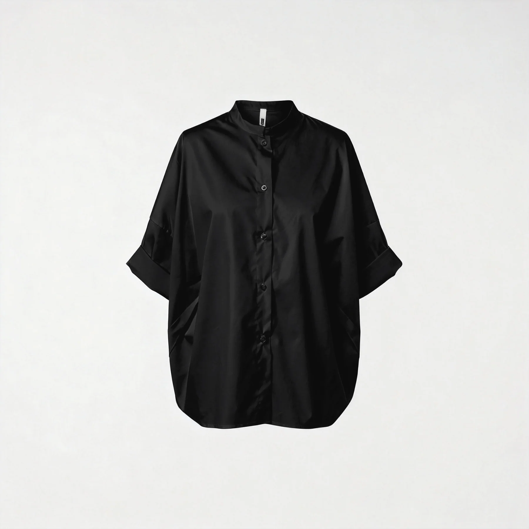 KOREAN COLLAR SHIRT BLACK