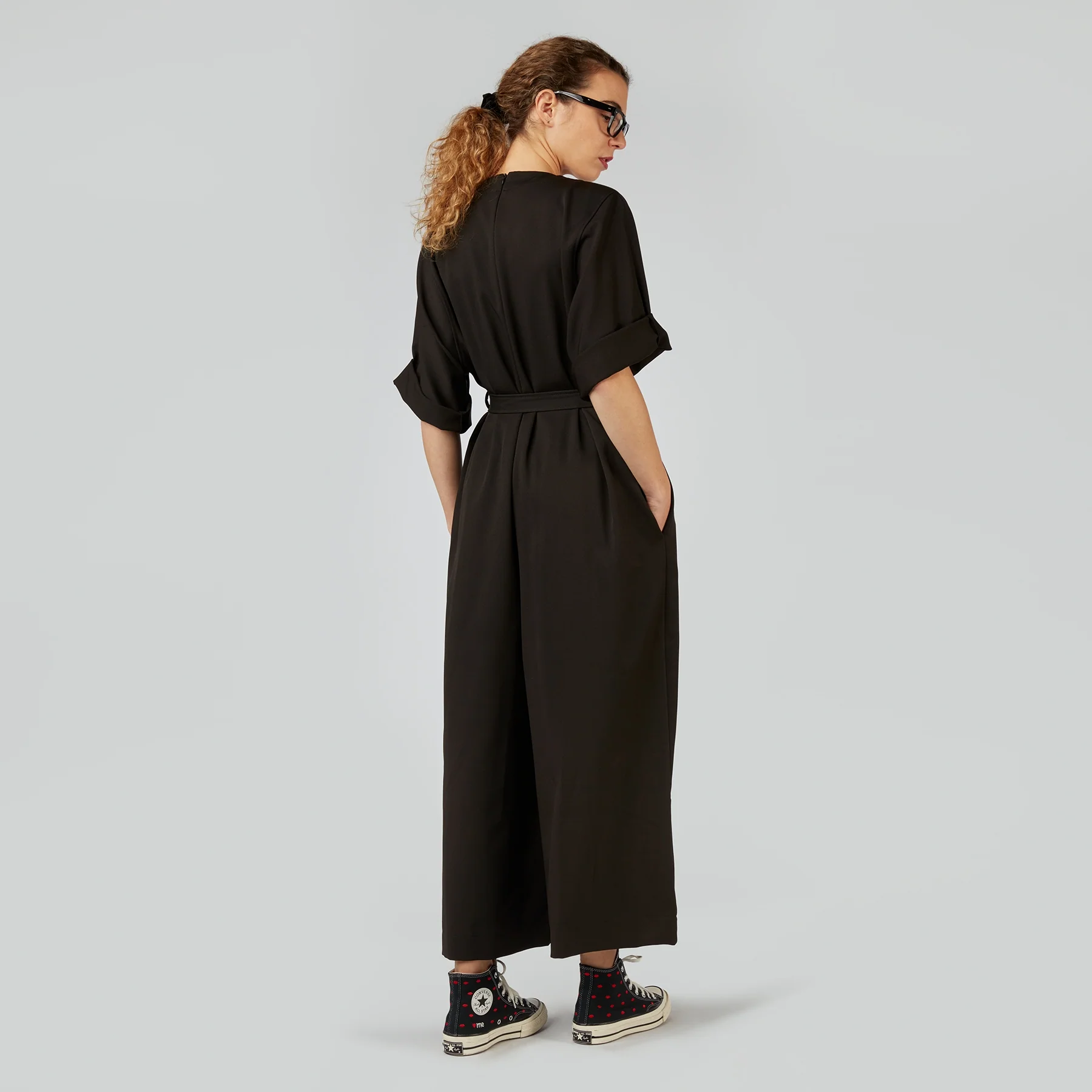 PALAZZO JUMPSUIT WITH BELT - Image 11