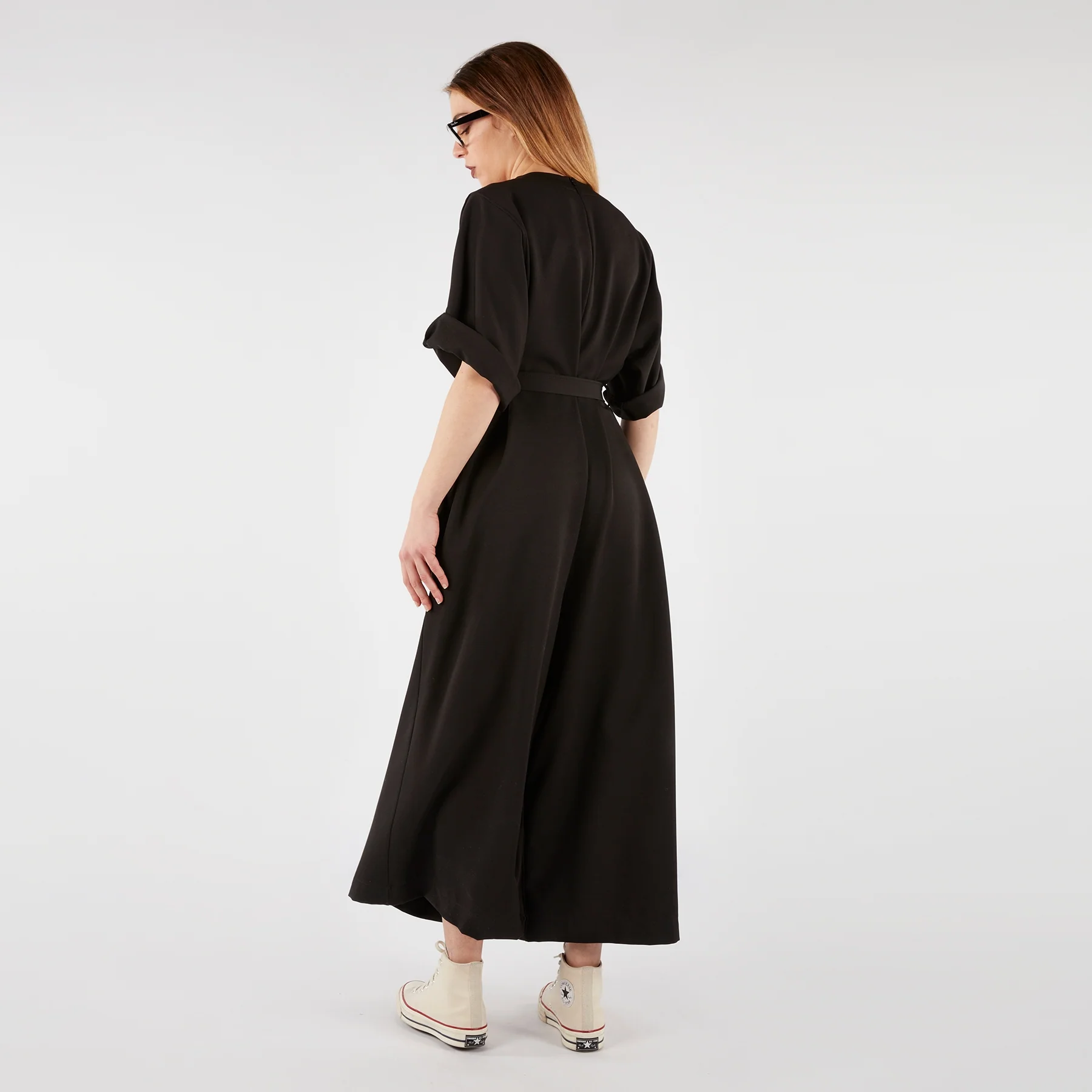 PALAZZO JUMPSUIT WITH BELT - Image 4