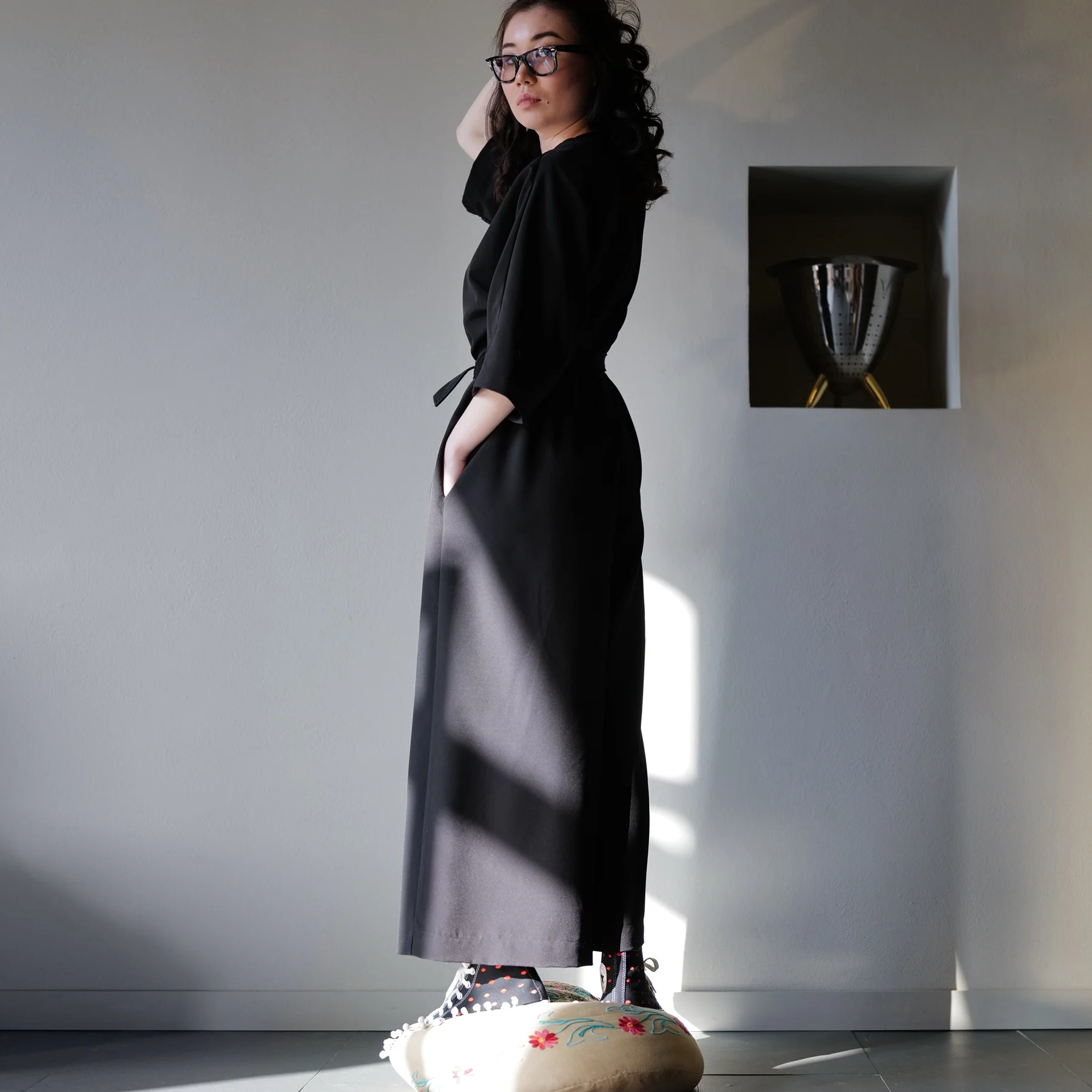 PALAZZO JUMPSUIT WITH BELT - Image 9