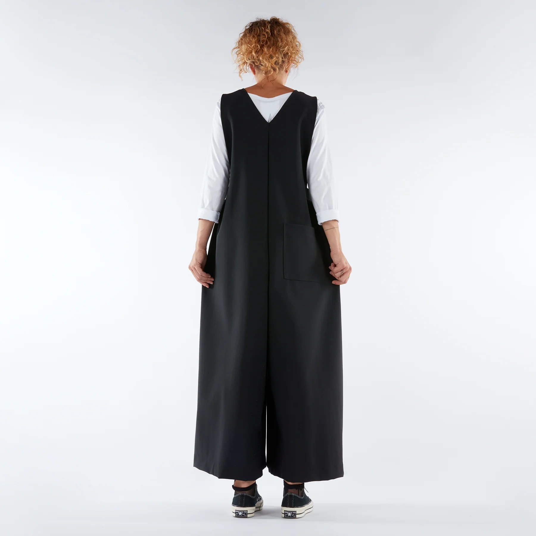 PALAZZO JUMPSUIT WITH V-NECK - Image 5