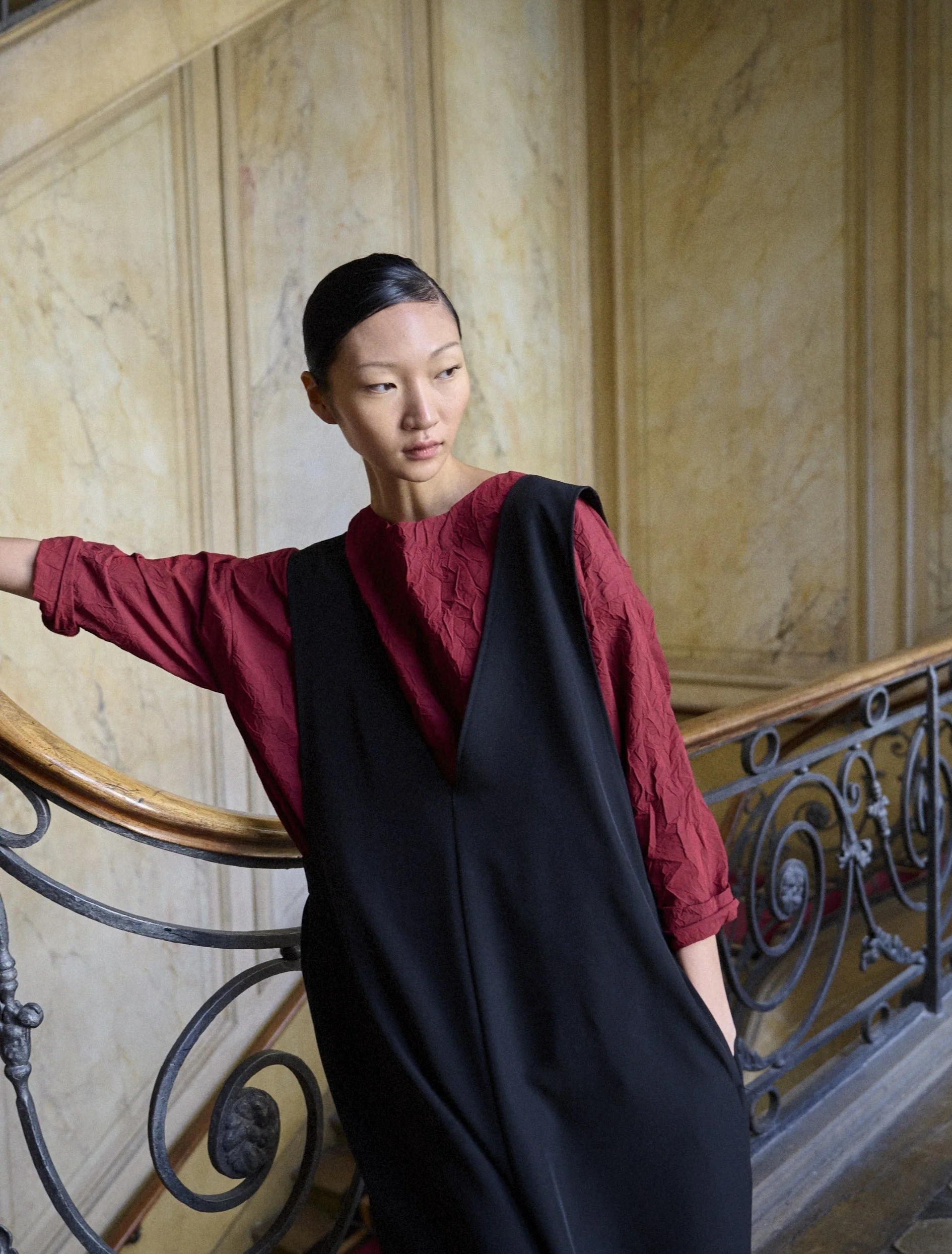 PALAZZO JUMPSUIT WITH V-NECK - Image 6