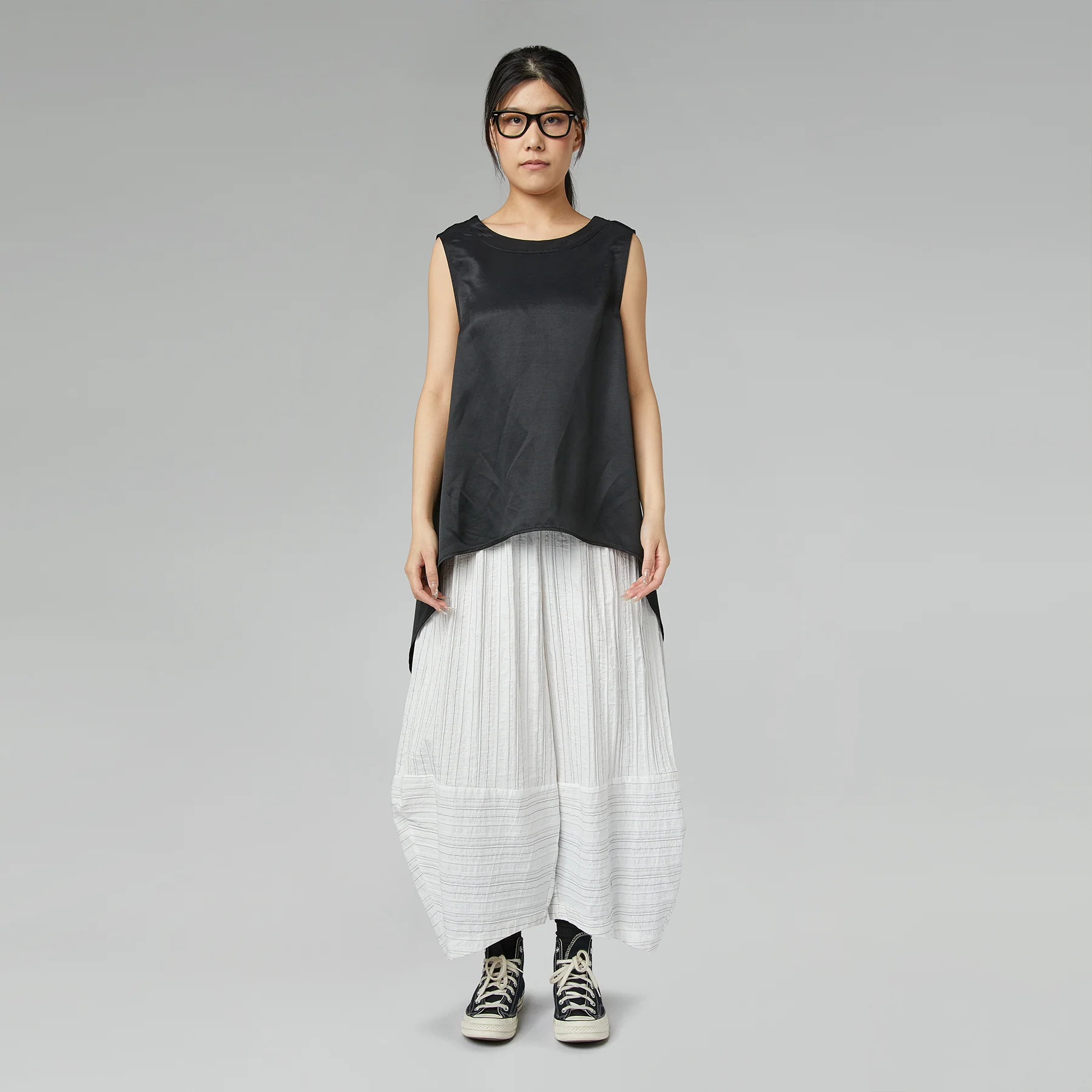 VISCOSE-LINEN SATIN SHELL TOP - Image 5