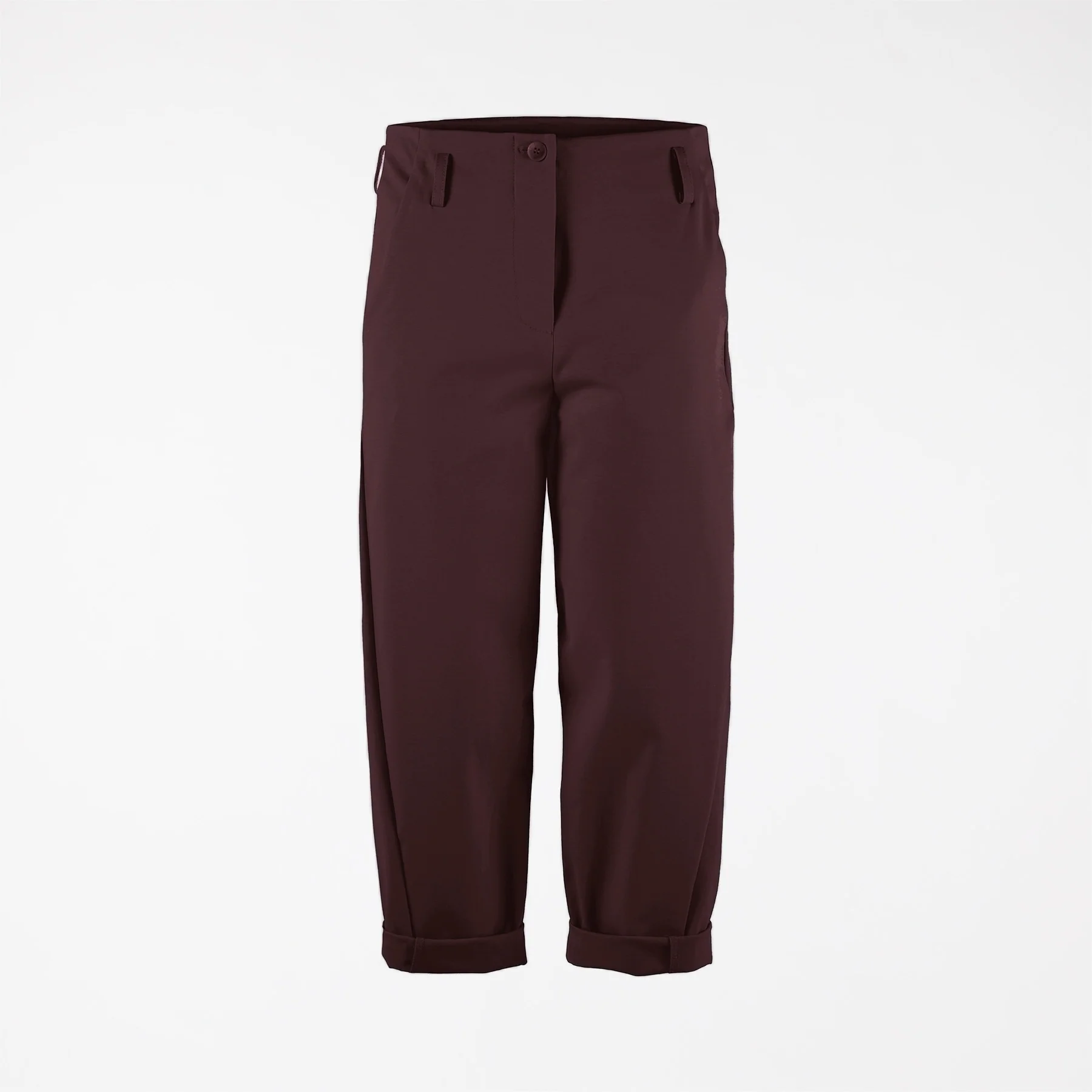 PANTS IN PUNTO MILANO FABRIC WITH BELT LOOP - Image 11