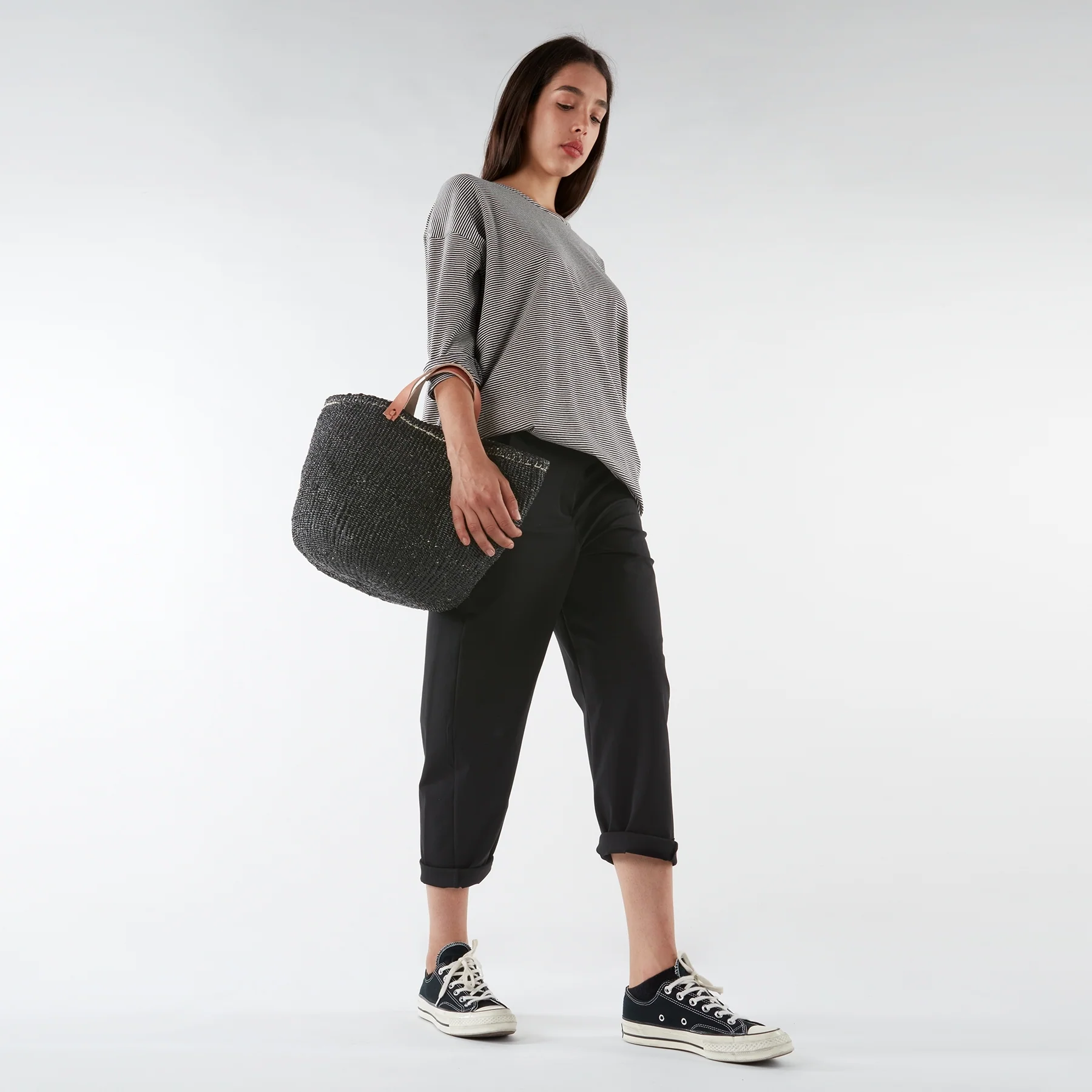 PANTS IN PUNTO MILANO FABRIC WITH BELT LOOP - Image 6
