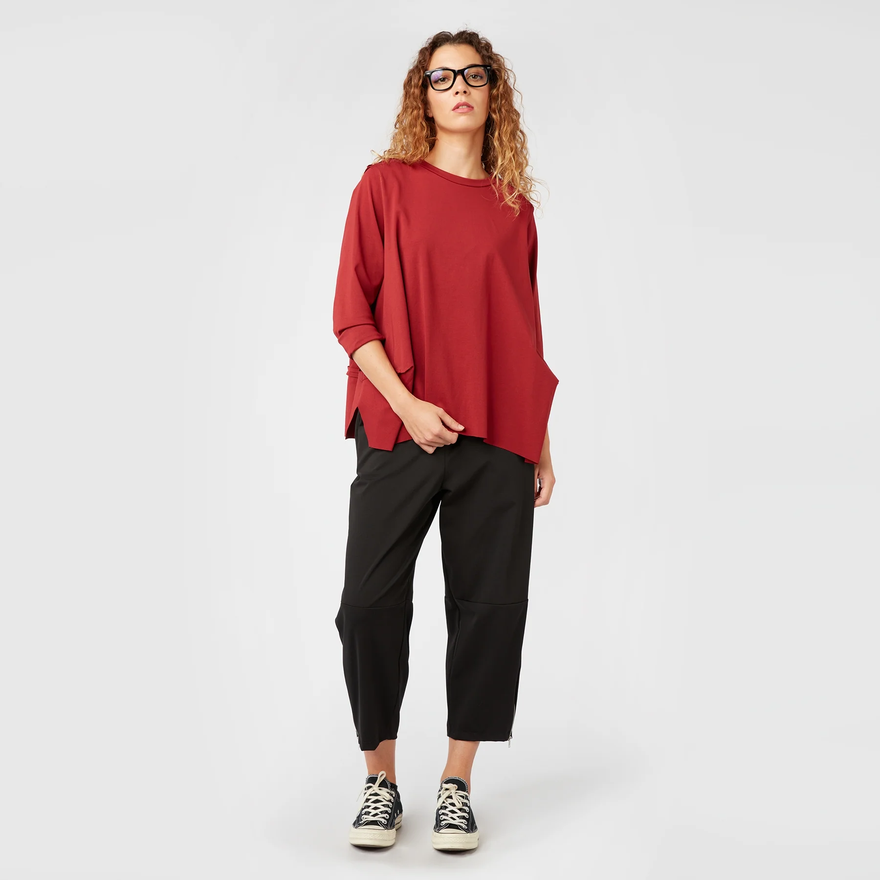 PANTS WITH ZIPPER DETAIL AT THE HEM - Image 8