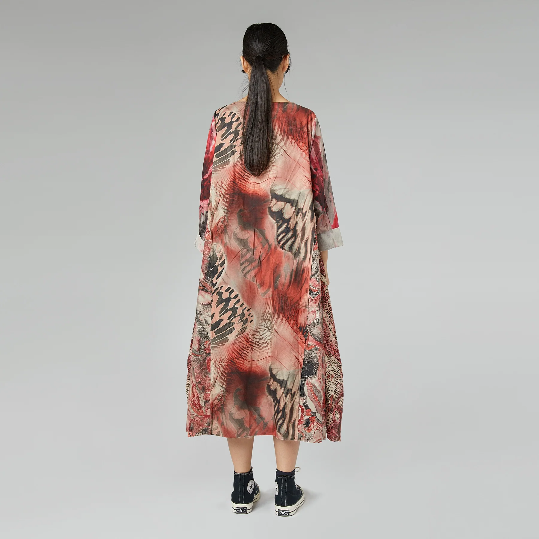 PATTERNED DRESS RED - Image 4
