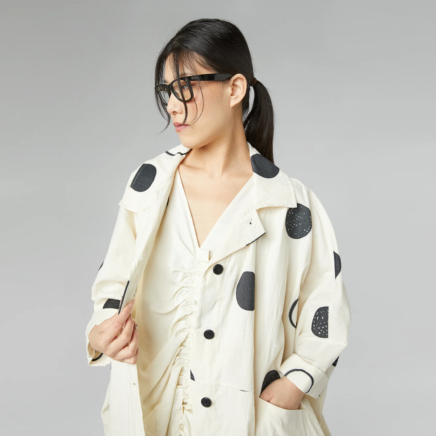 POLKA DOT KIMONO JACKET - Image 5
