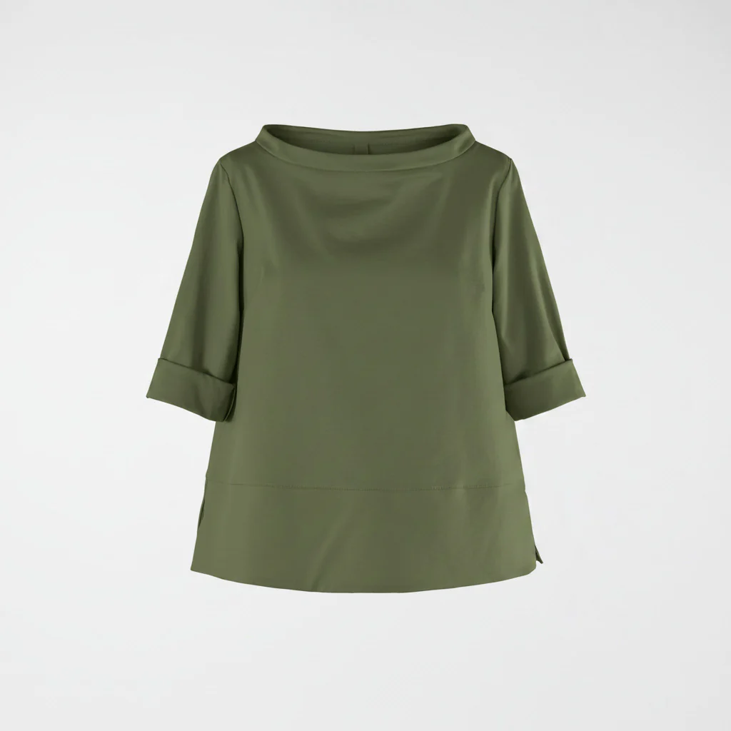 PUNTO MILANO FABRIC T-SHIRT WITH COLLAR - Image 12