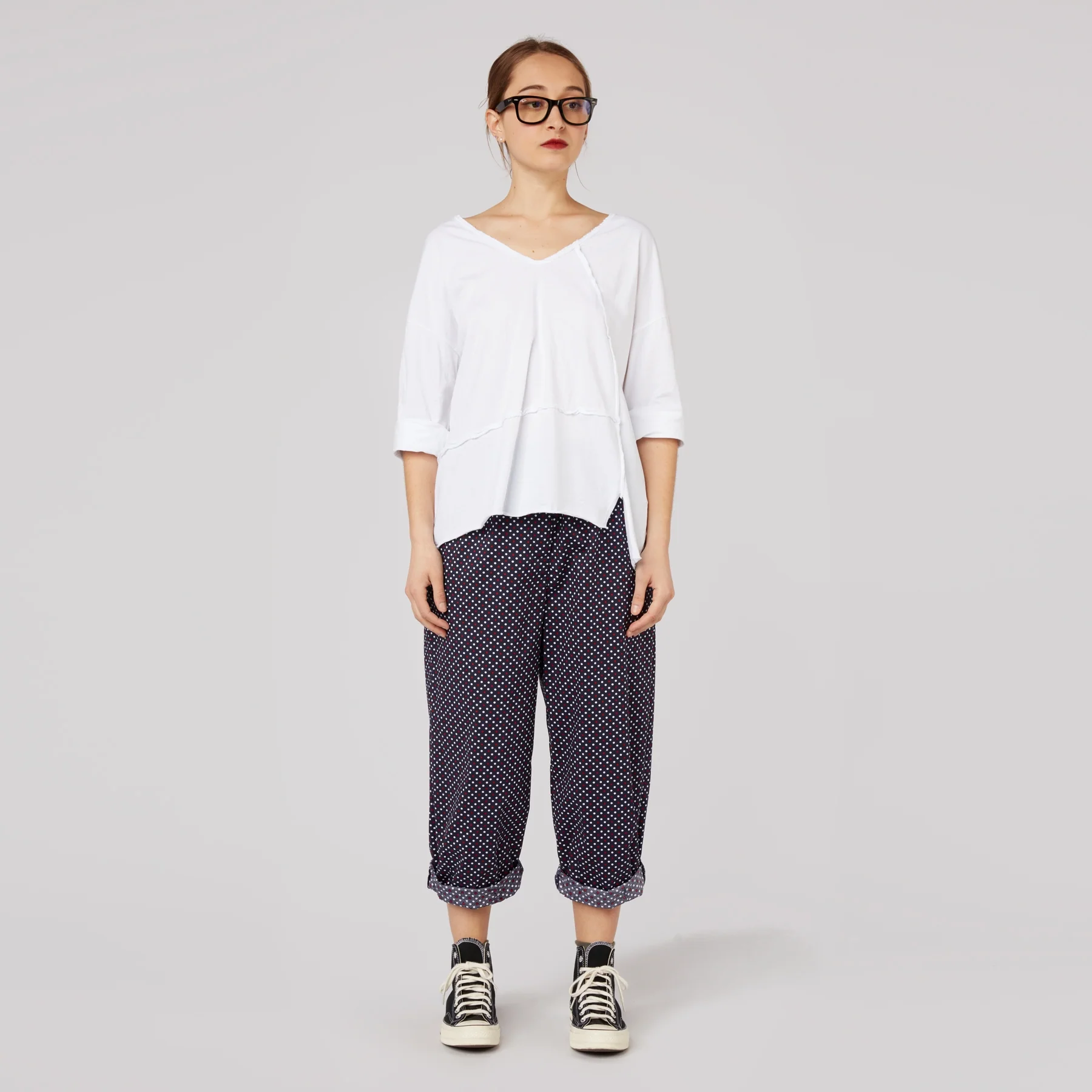 RAW CUT T-SHIRT WITH V NECKLINE - Image 6