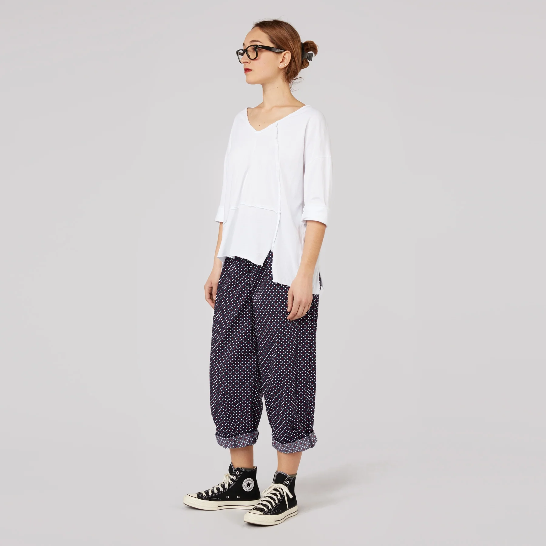RAW CUT T-SHIRT WITH V NECKLINE - Image 8