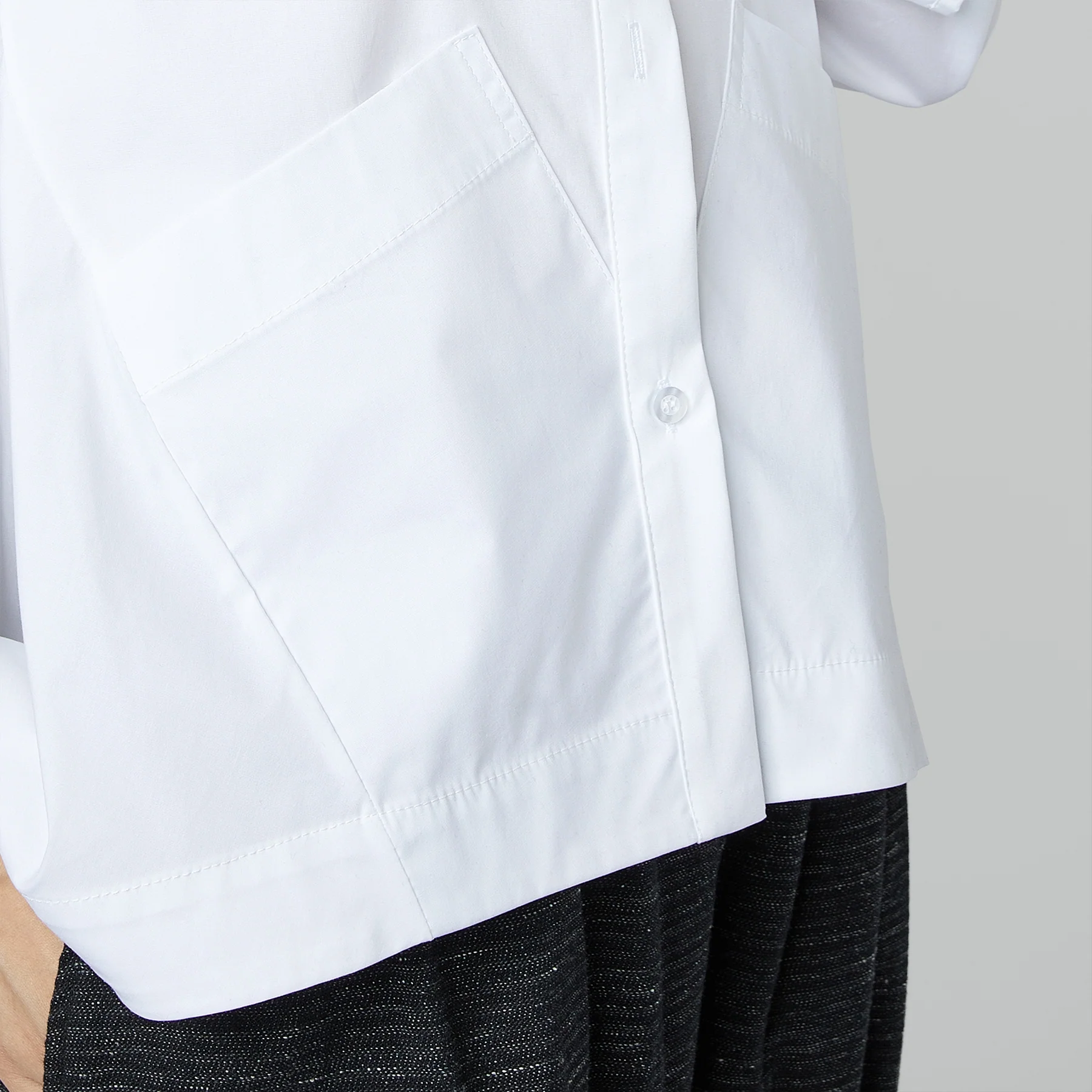 SHIRT WITH APPLIED POCKETS WHITE - Image 6