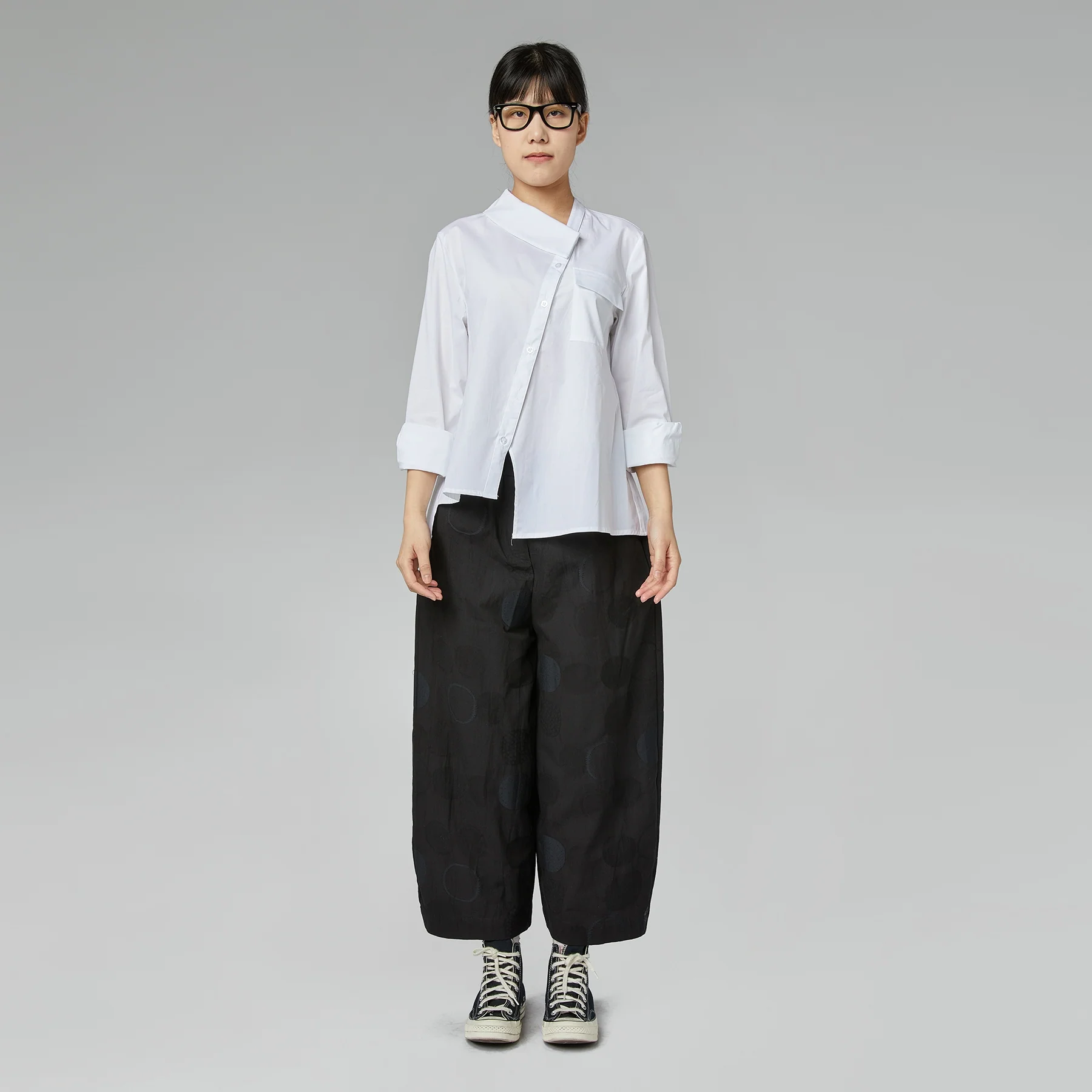 SHIRT WITH HALF COLLAR BLUE - Image 3