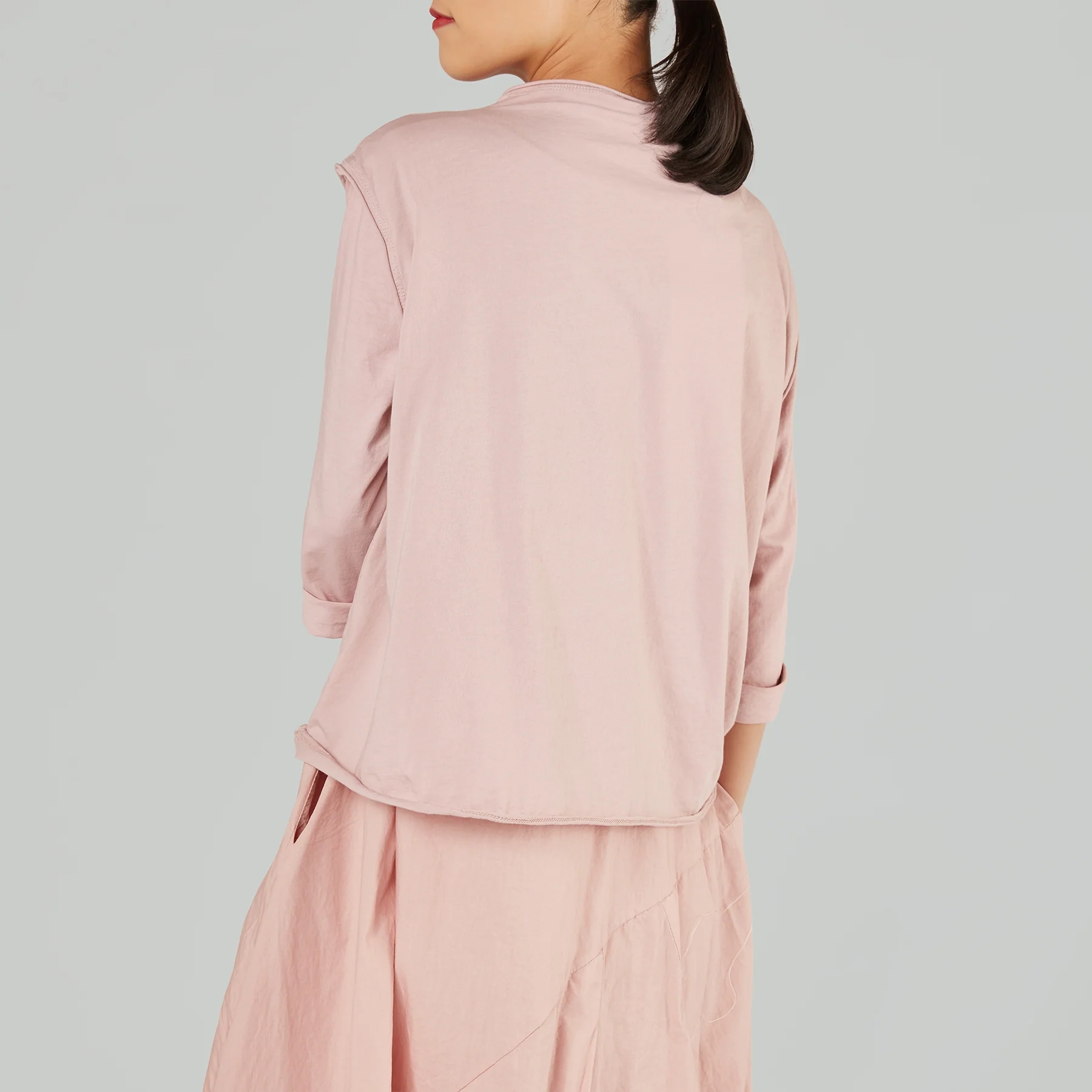 SLEEVELESS T-SHIRT IN JERSEY COTTON FABRIC - Image 8