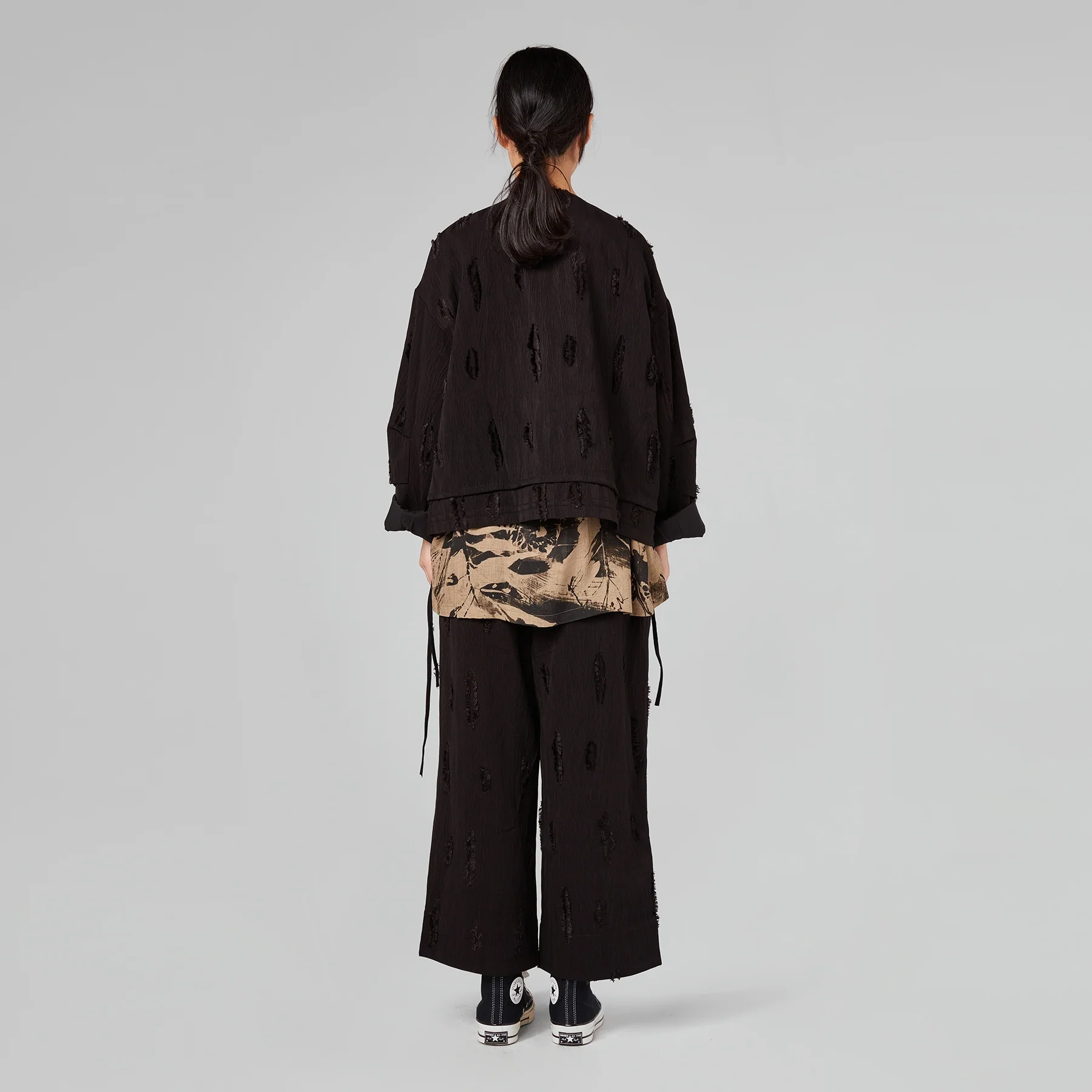 STRAIGHT TROUSERS IN FIL COUPE' - Image 4