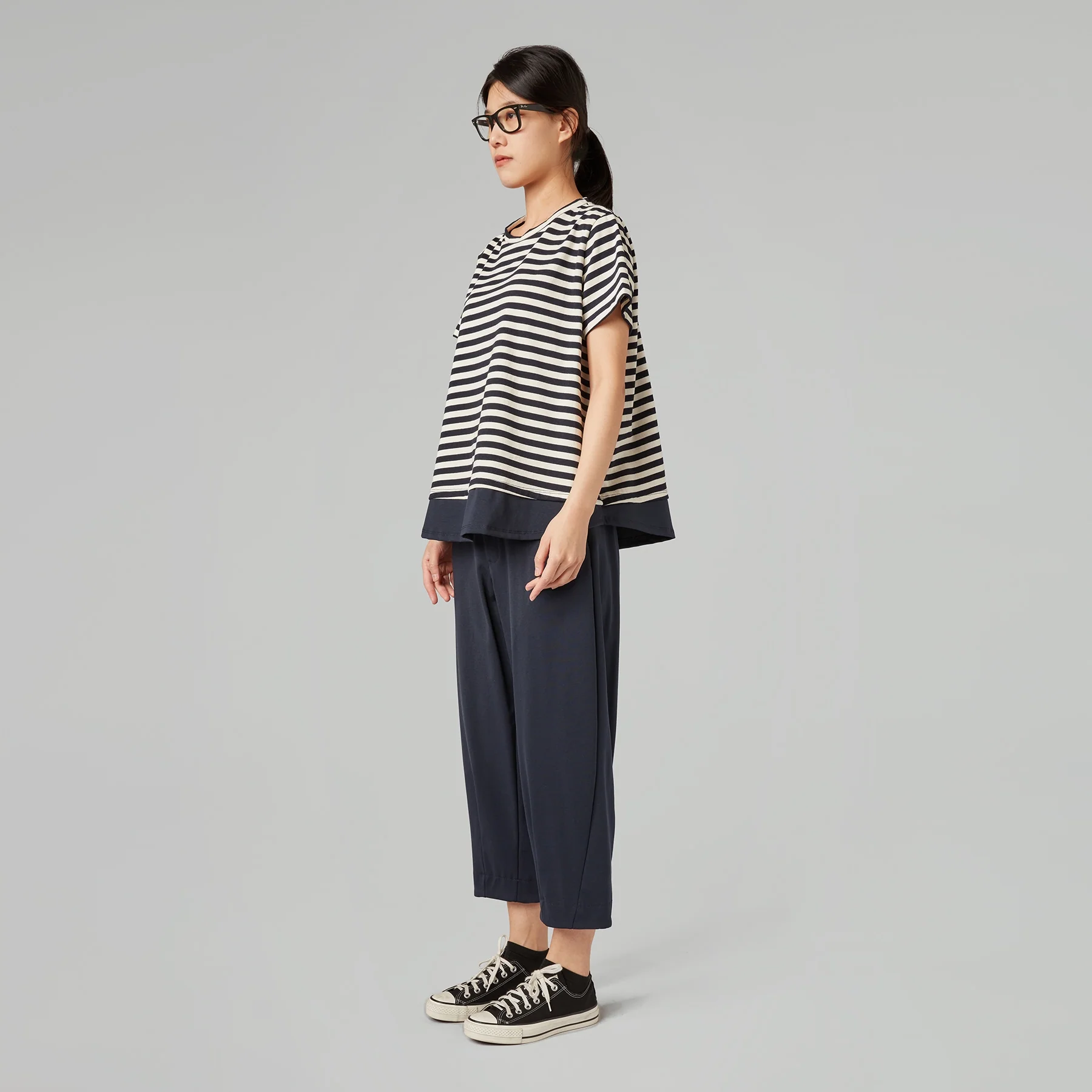 STRIPED T-SHIRT WITH FLOUNCE - Image 3