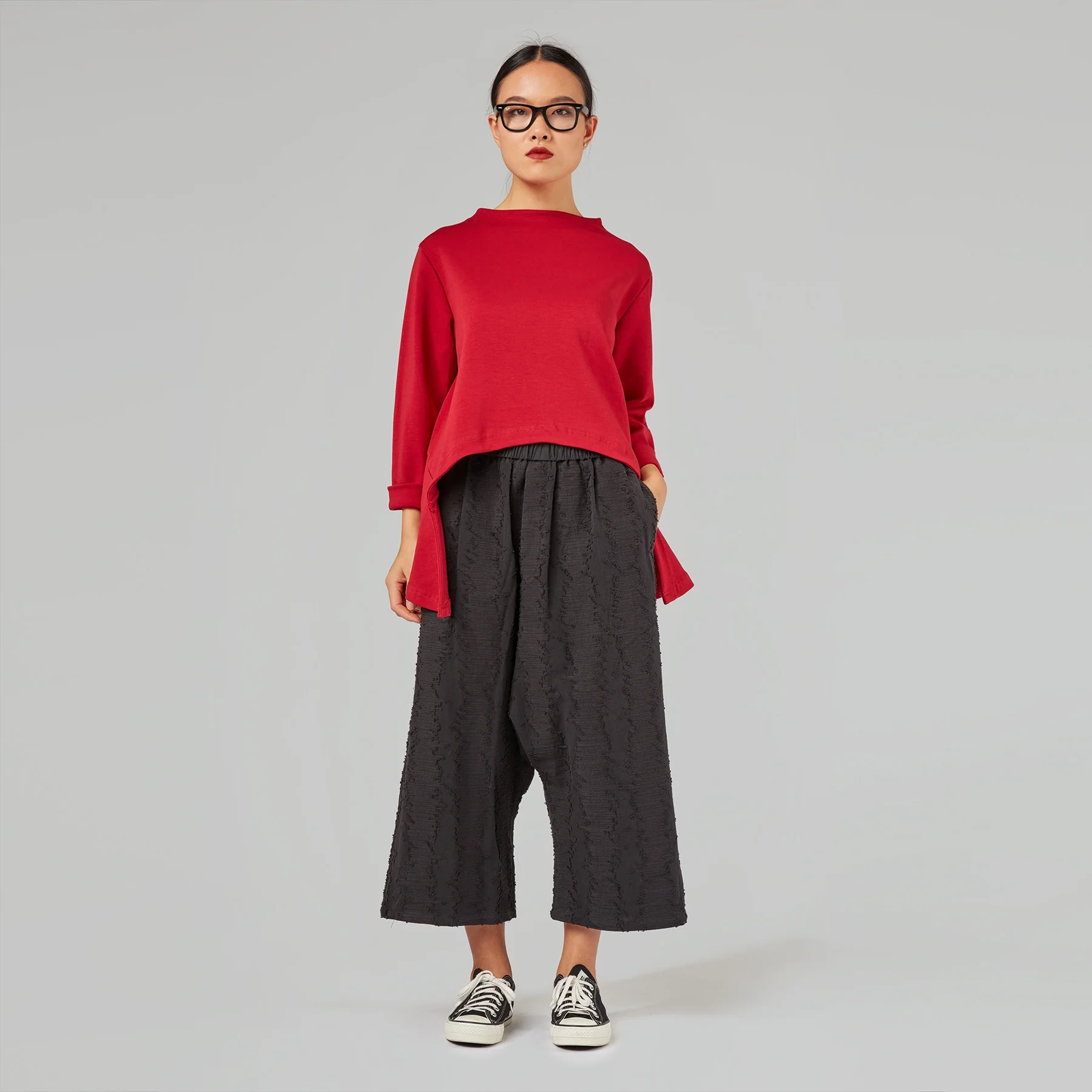 SWEATSHIRT WITH COLLAR IN SOFT COTTON - Image 3