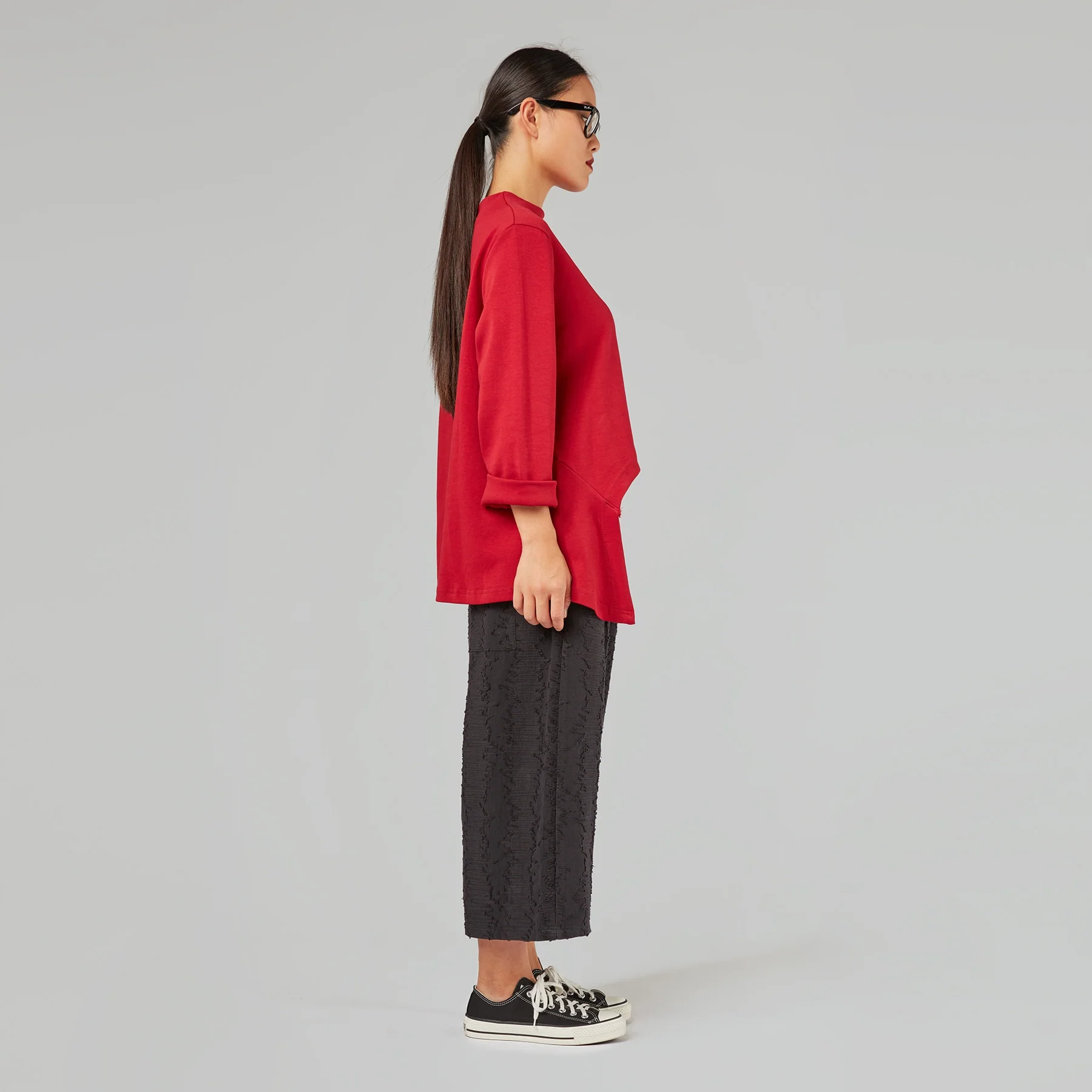 SWEATSHIRT WITH COLLAR IN SOFT COTTON - Image 4